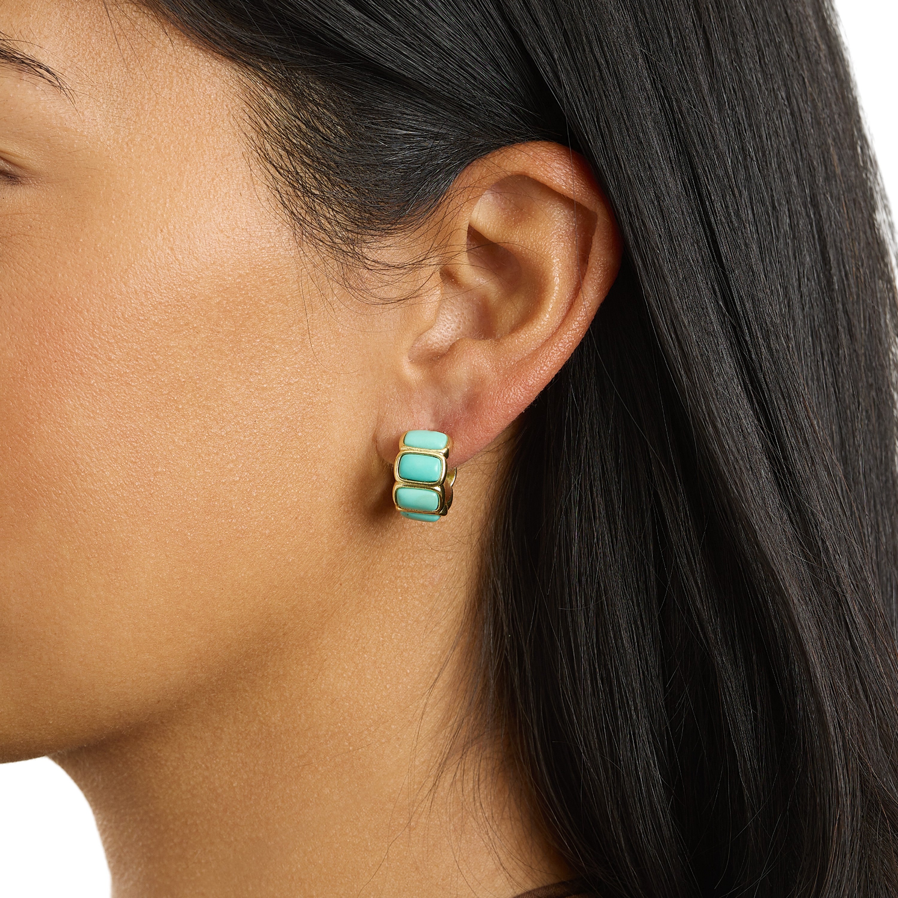 Azura Turquoise Hoop Earrings