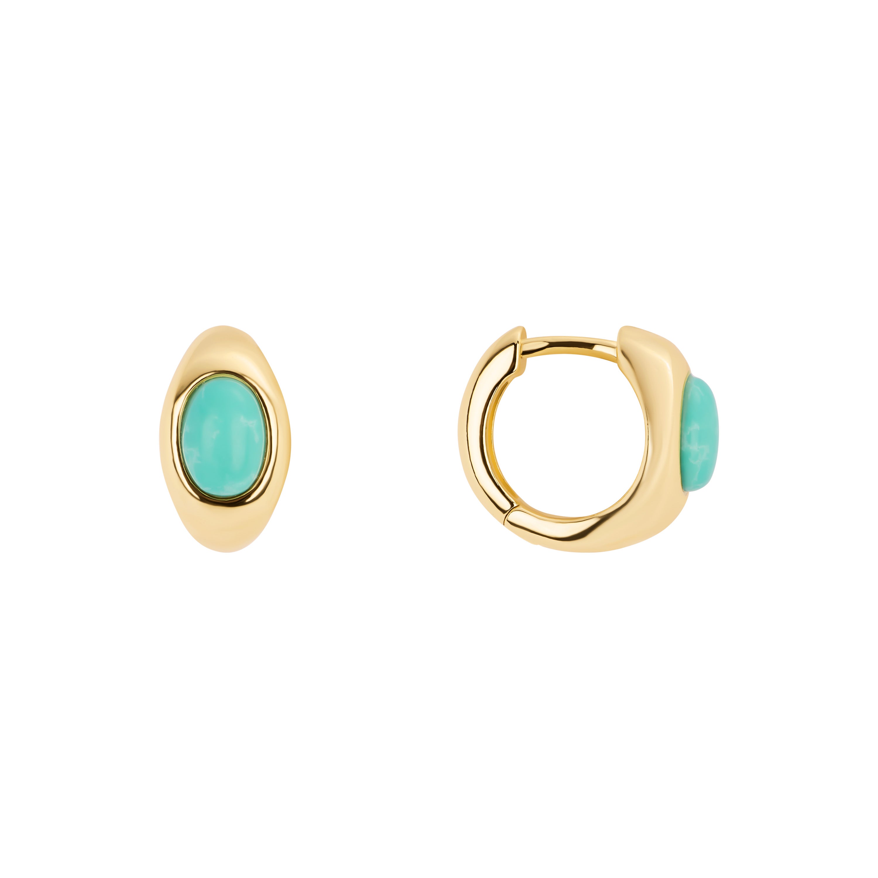 Turquoise Atelier Huggie Earrings
