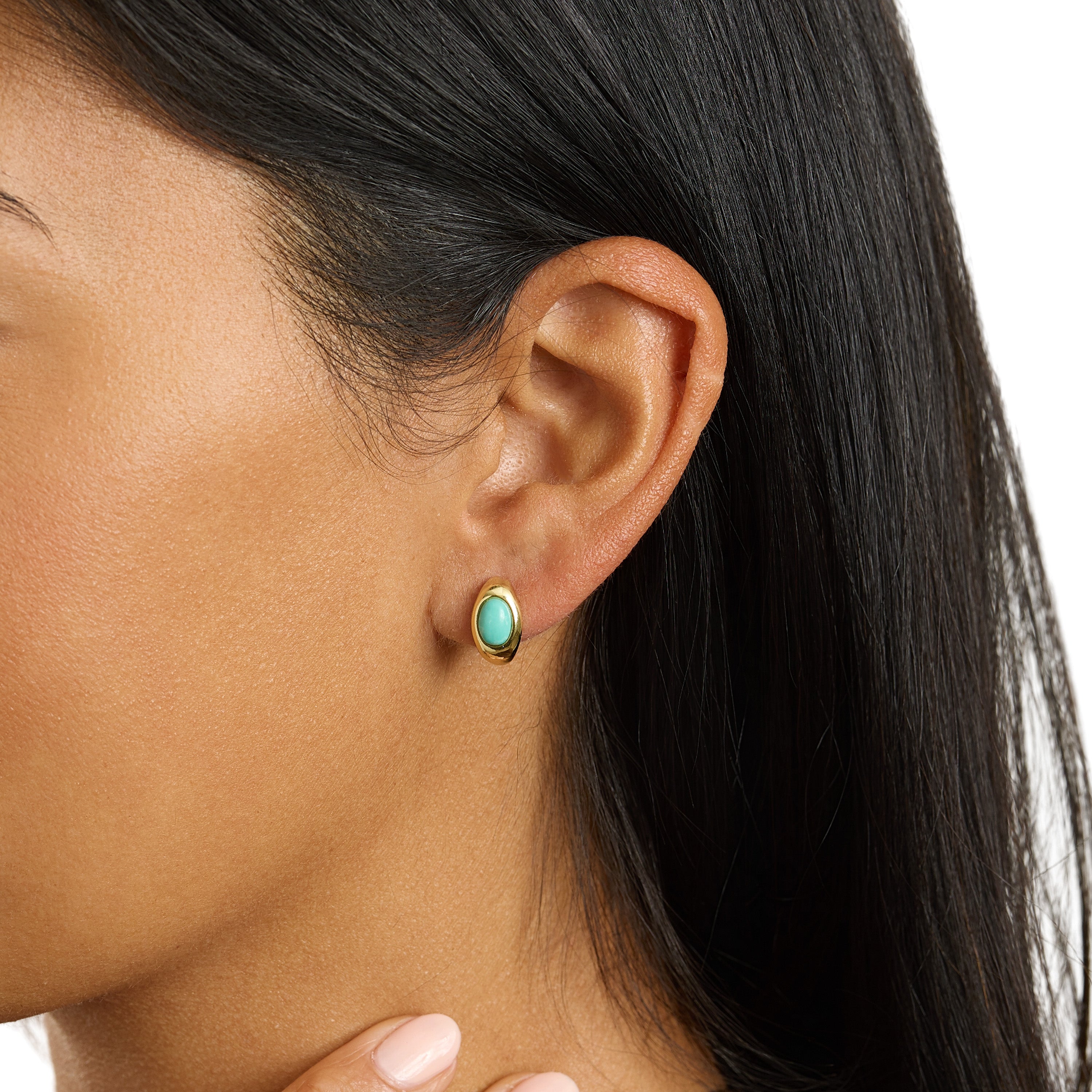 Turquoise Atelier Huggie Earrings