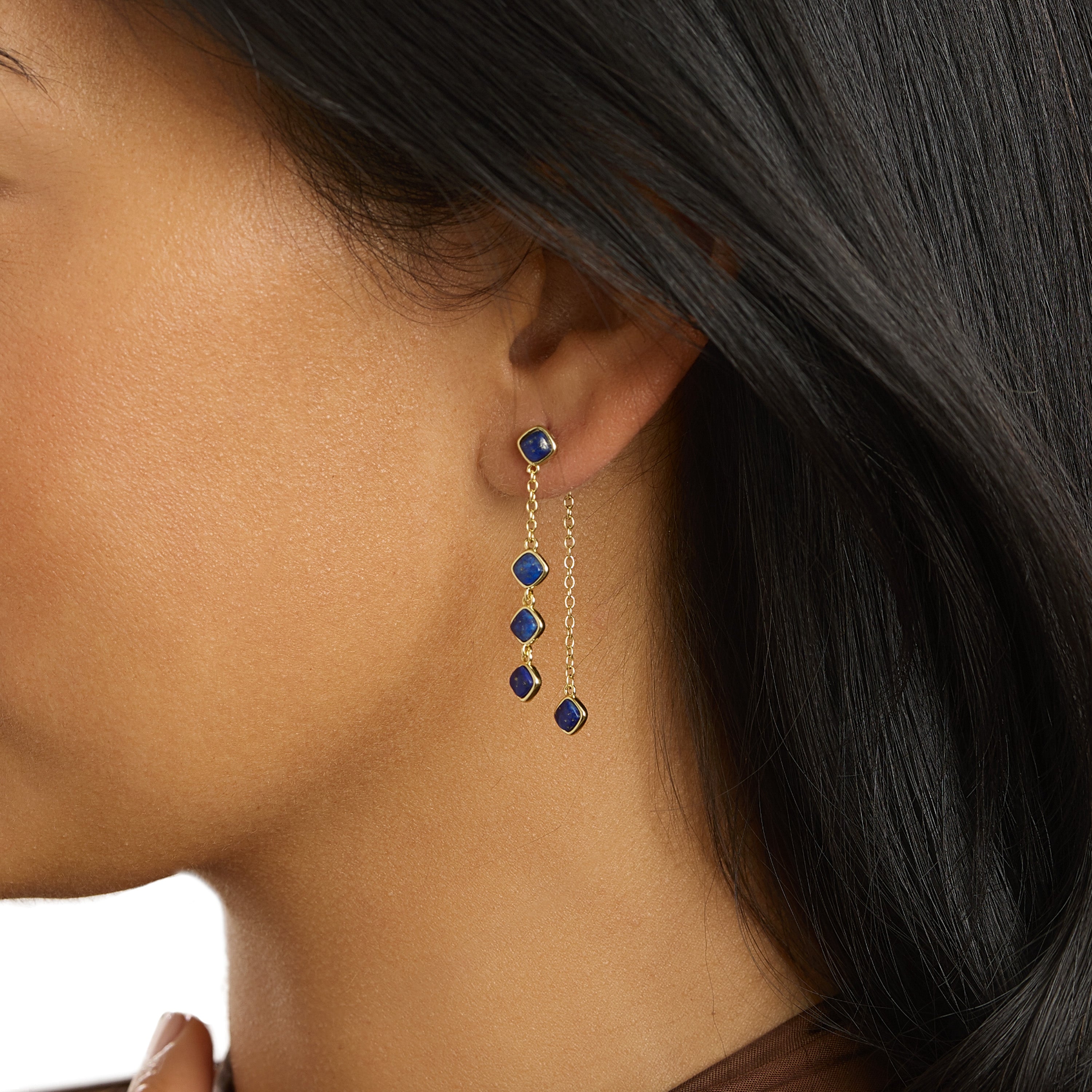 Cala Drop Lapis Earrings