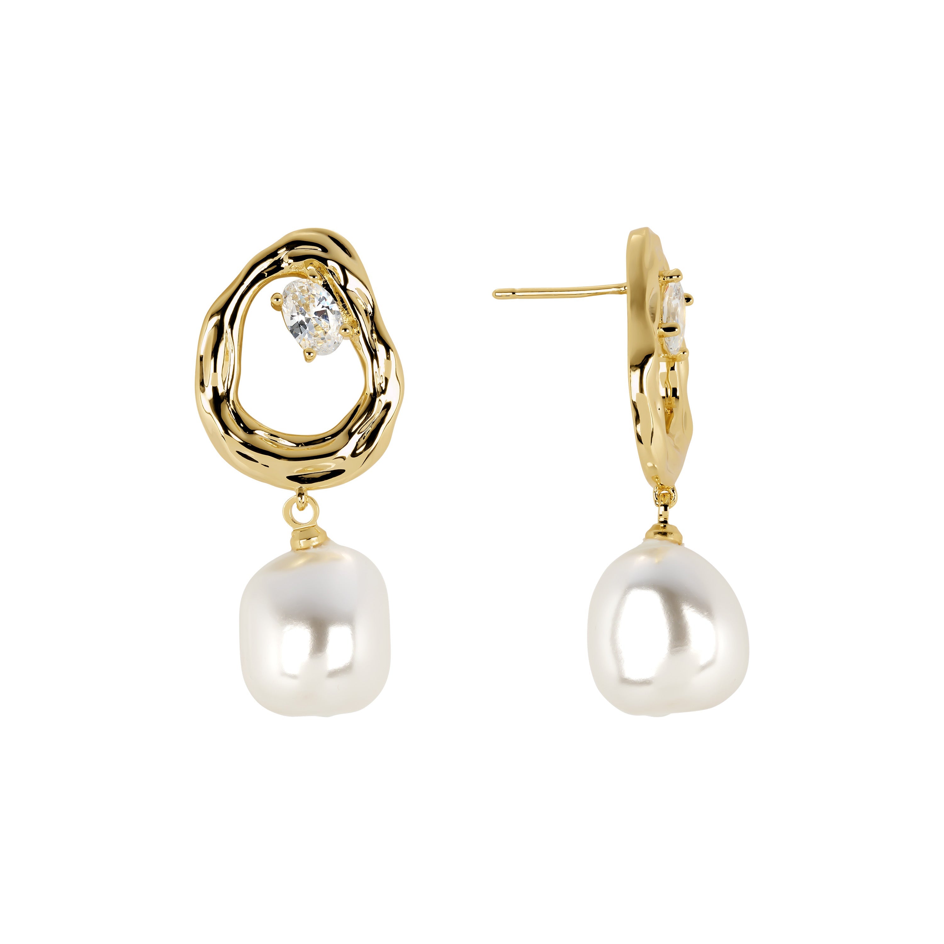 Eclipse Pearl Drop Earrings