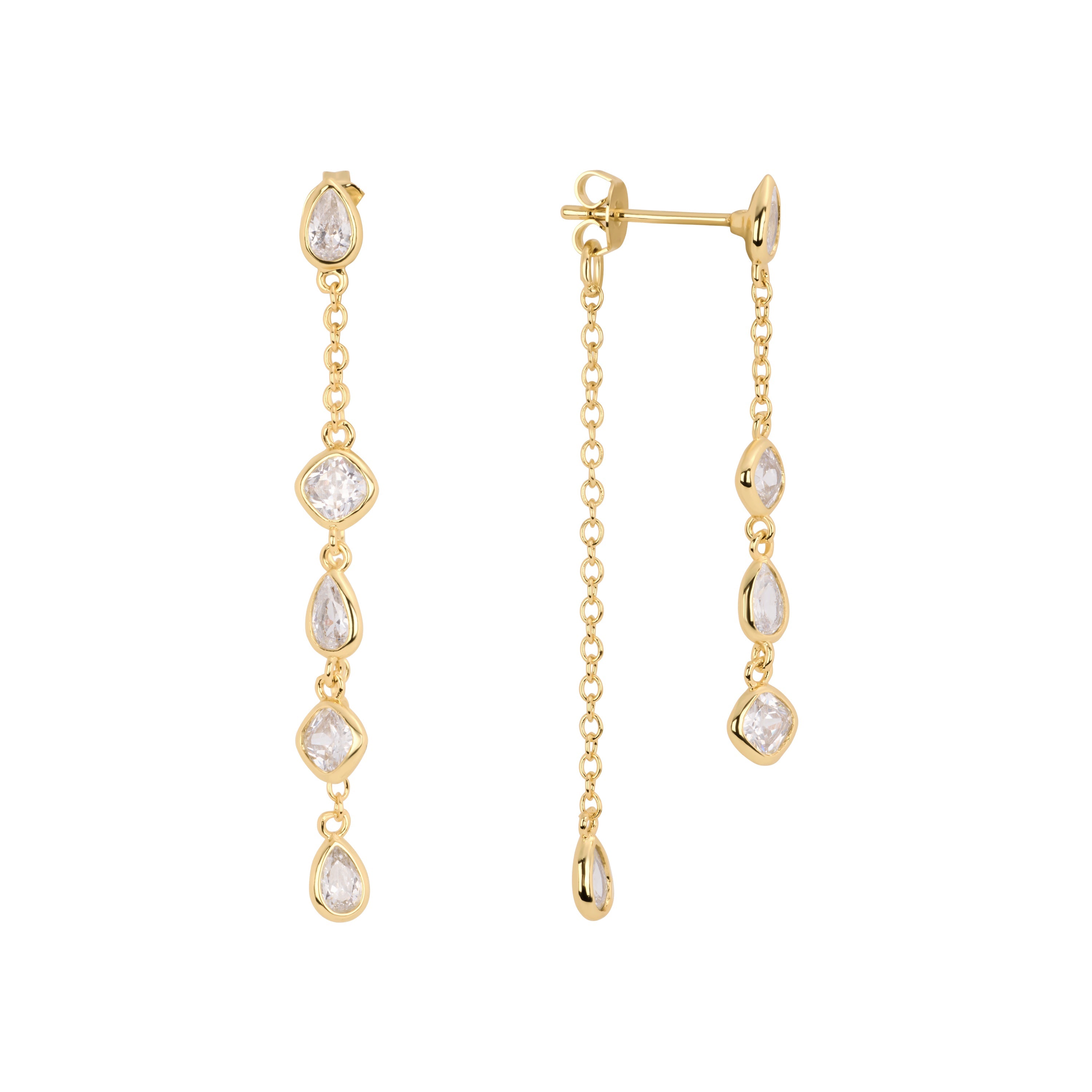 Solenne Pear Cascade Earrings