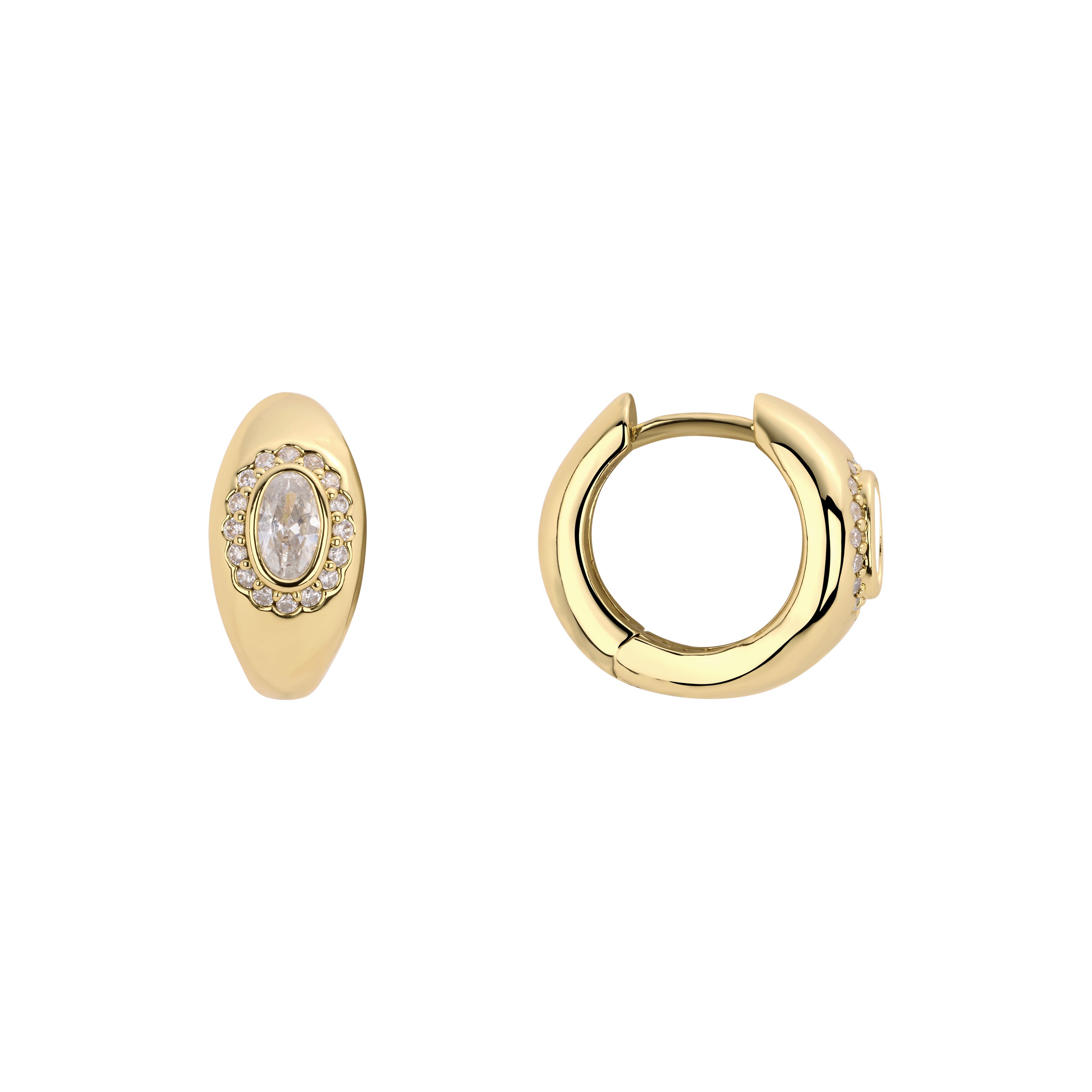 Heirloom Huggie Hoop Earrings