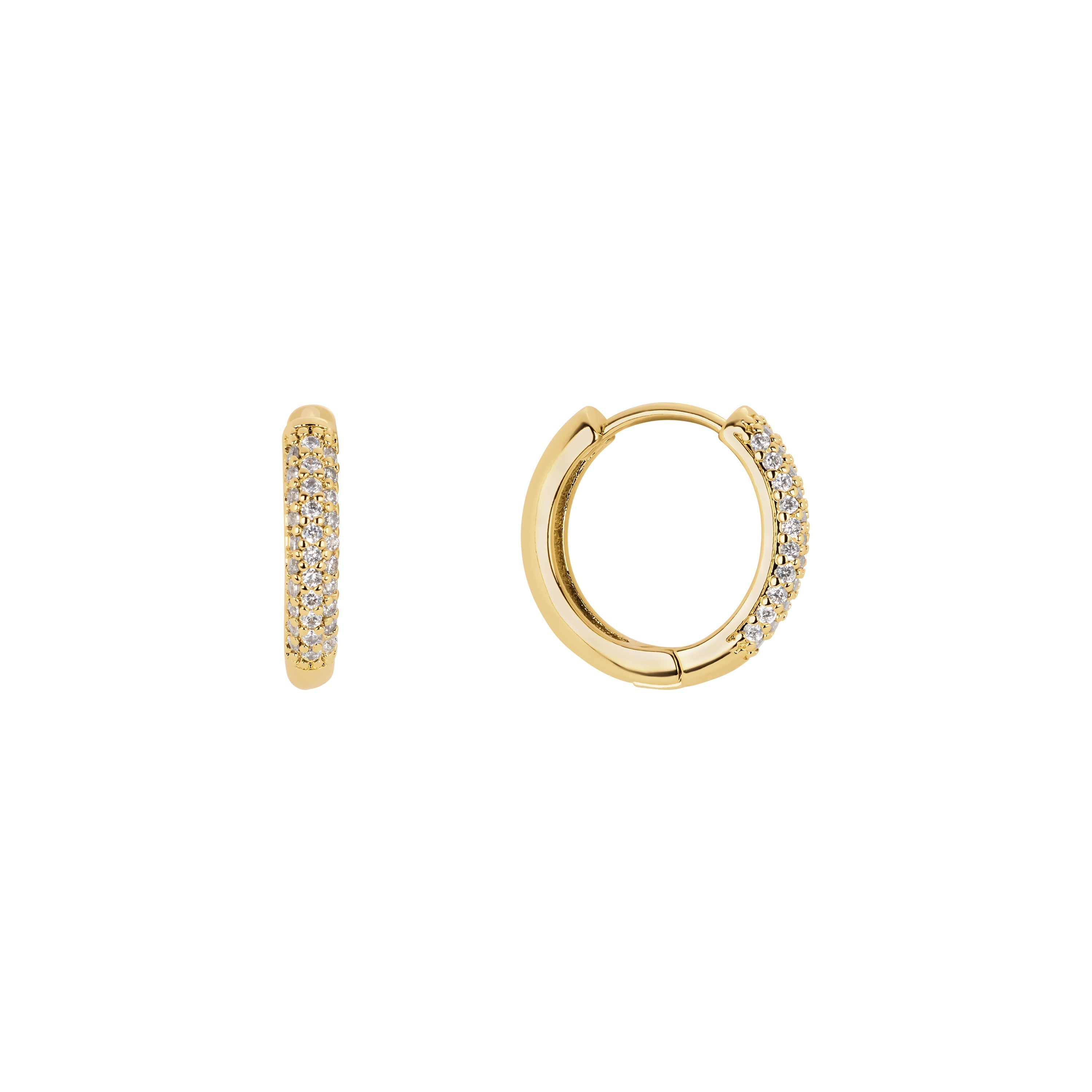 Soleil Pavé Hoops Earrings