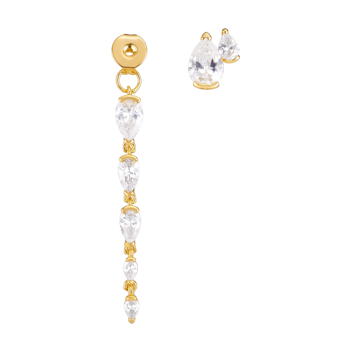 Graduated Pear Drop Earrings