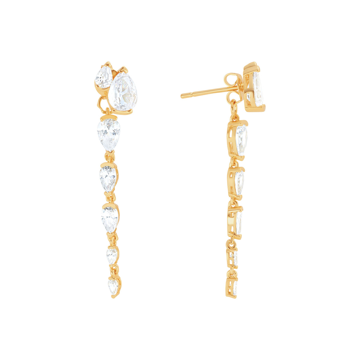 Graduated Pear Drop Earrings