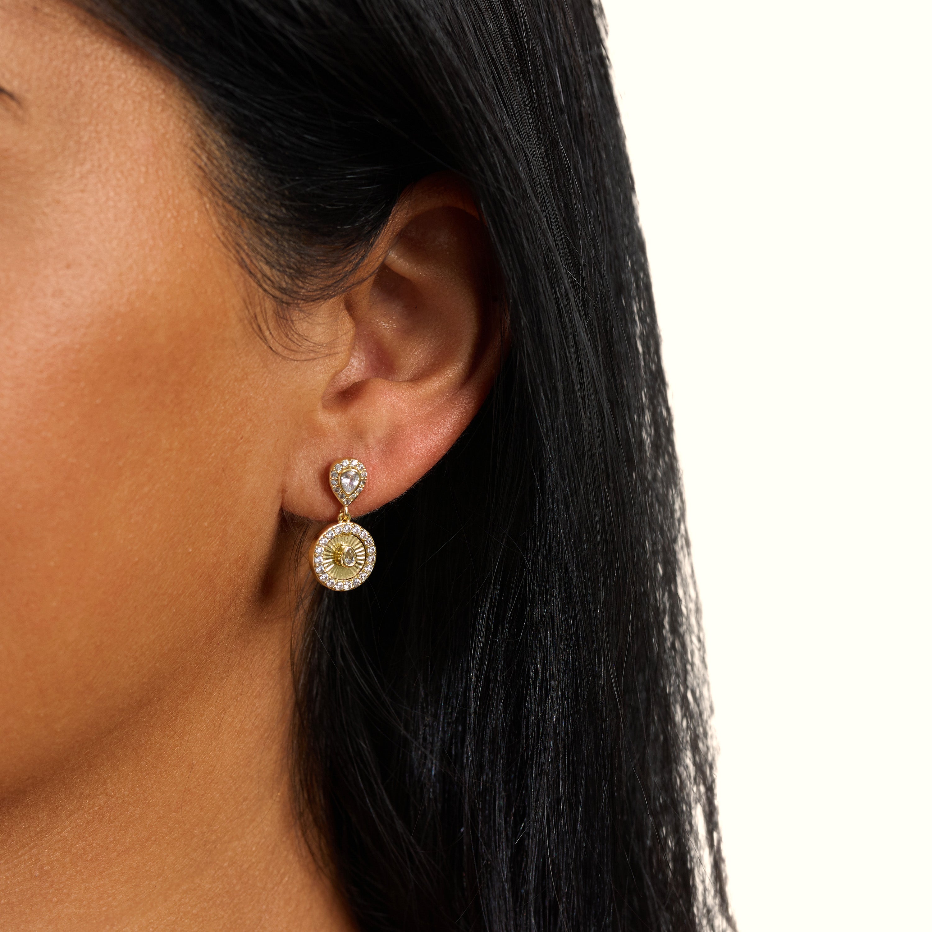Soleil Teardrop Drop Earrings