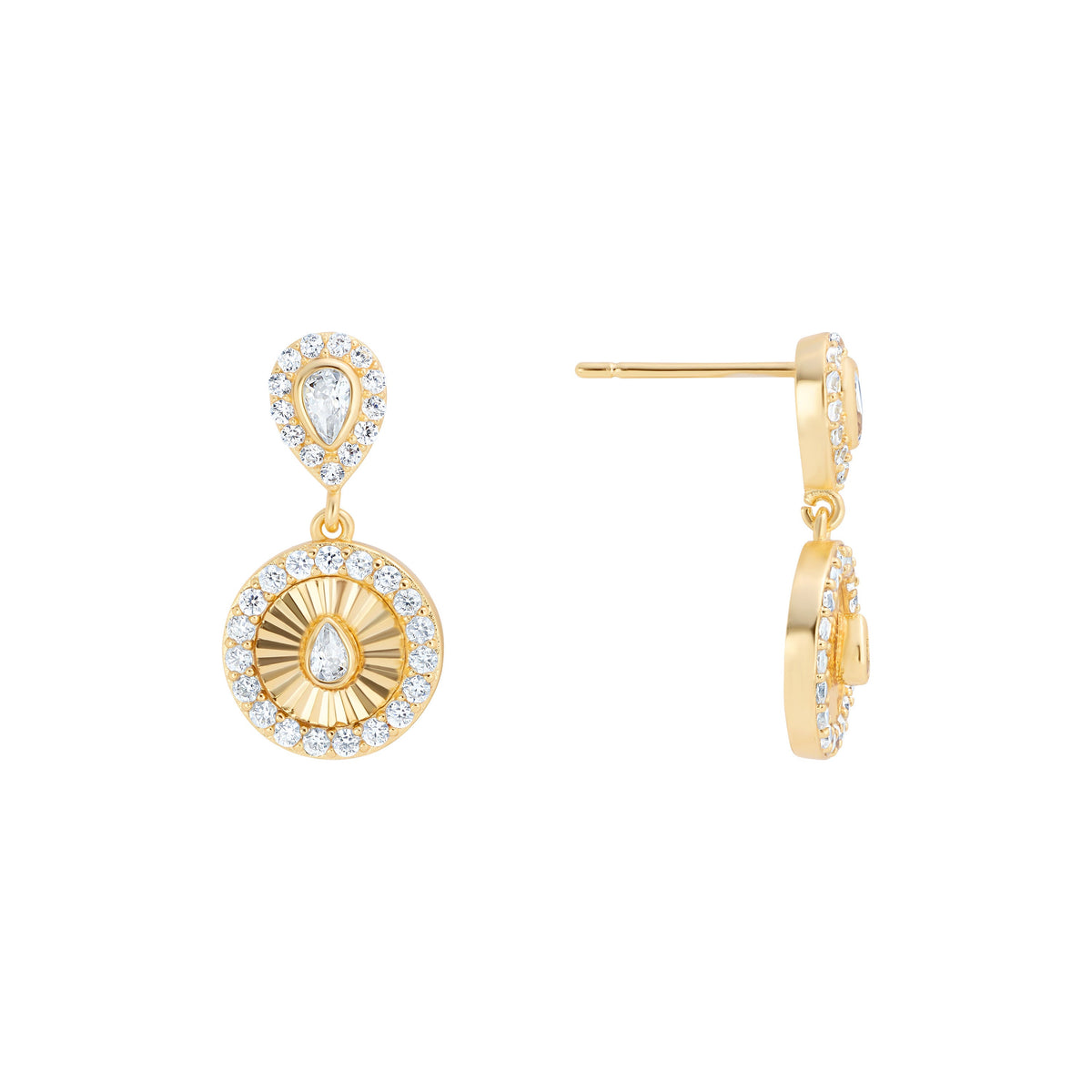 Soleil Teardrop Drop Earrings