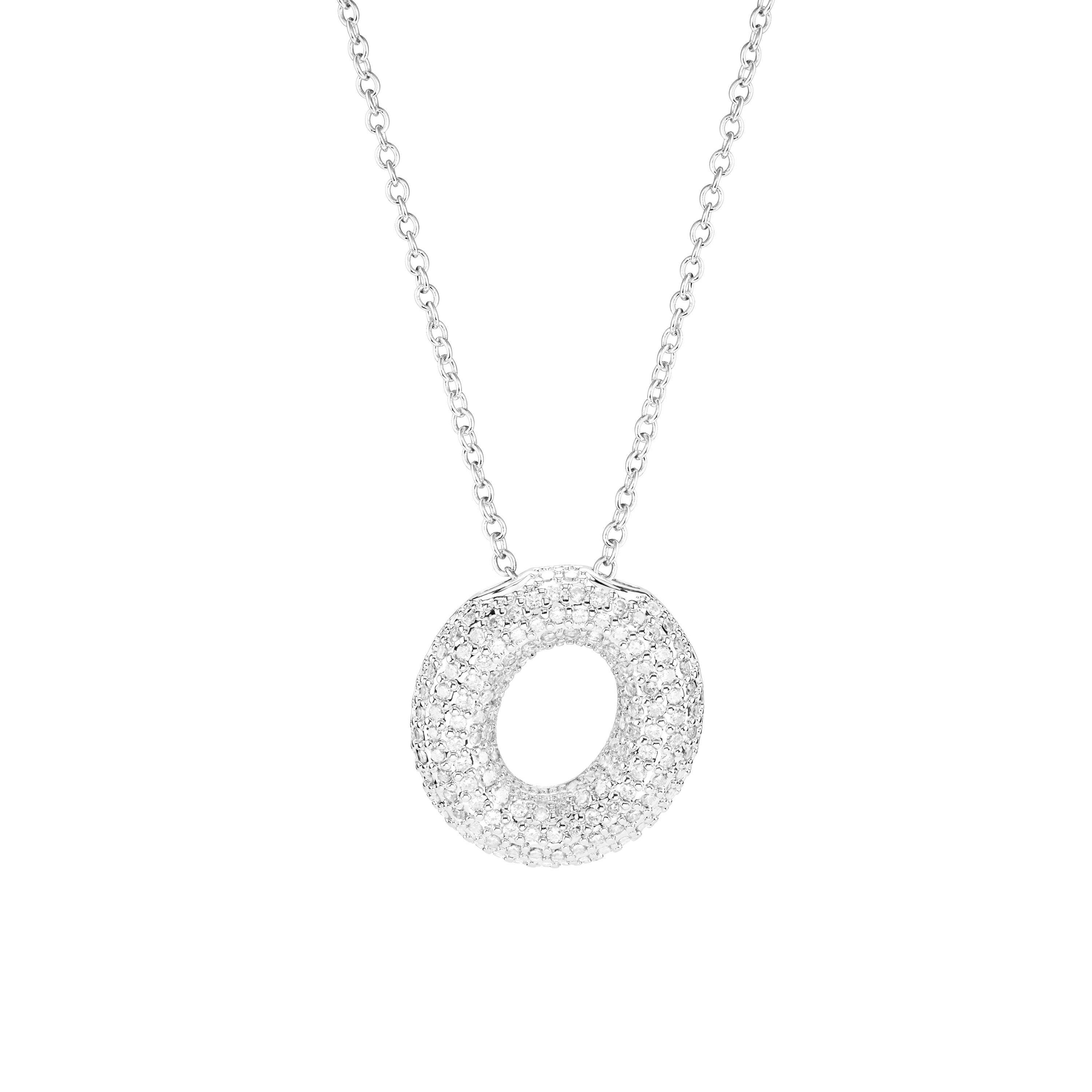 Pavé Bubble Initial Necklace