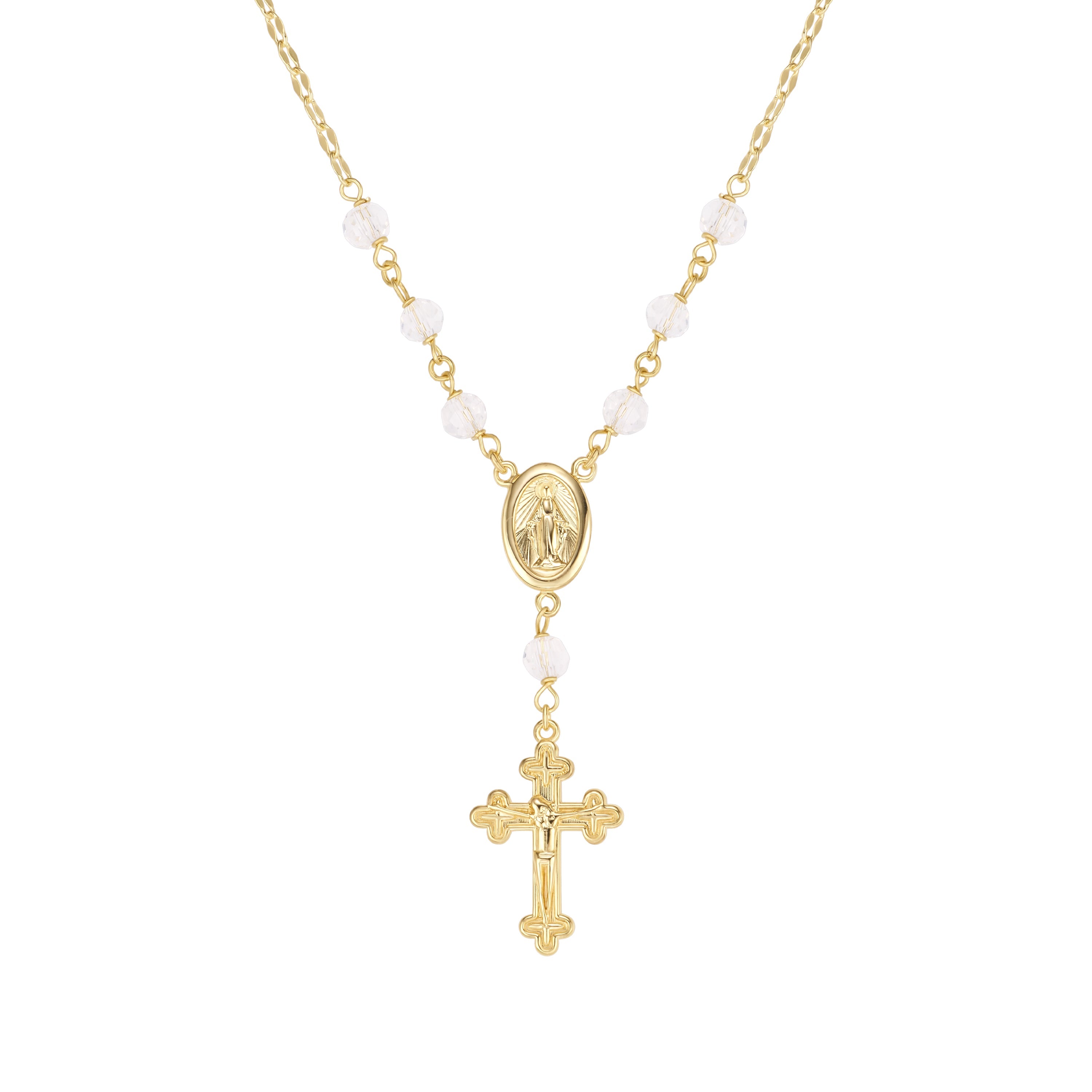 Madonna Beaded Rosary Necklace
