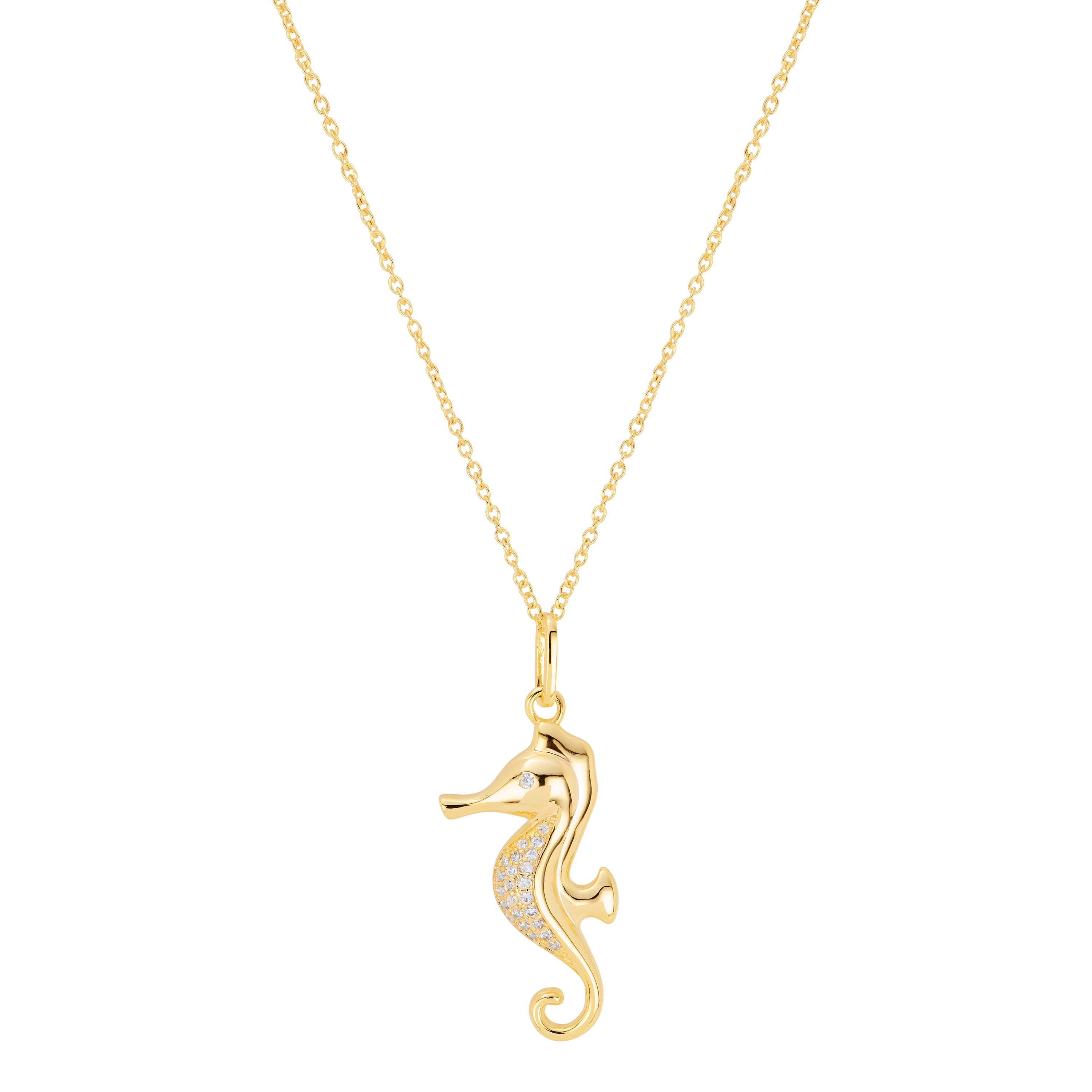 Azure Seahorse Pendant Necklace