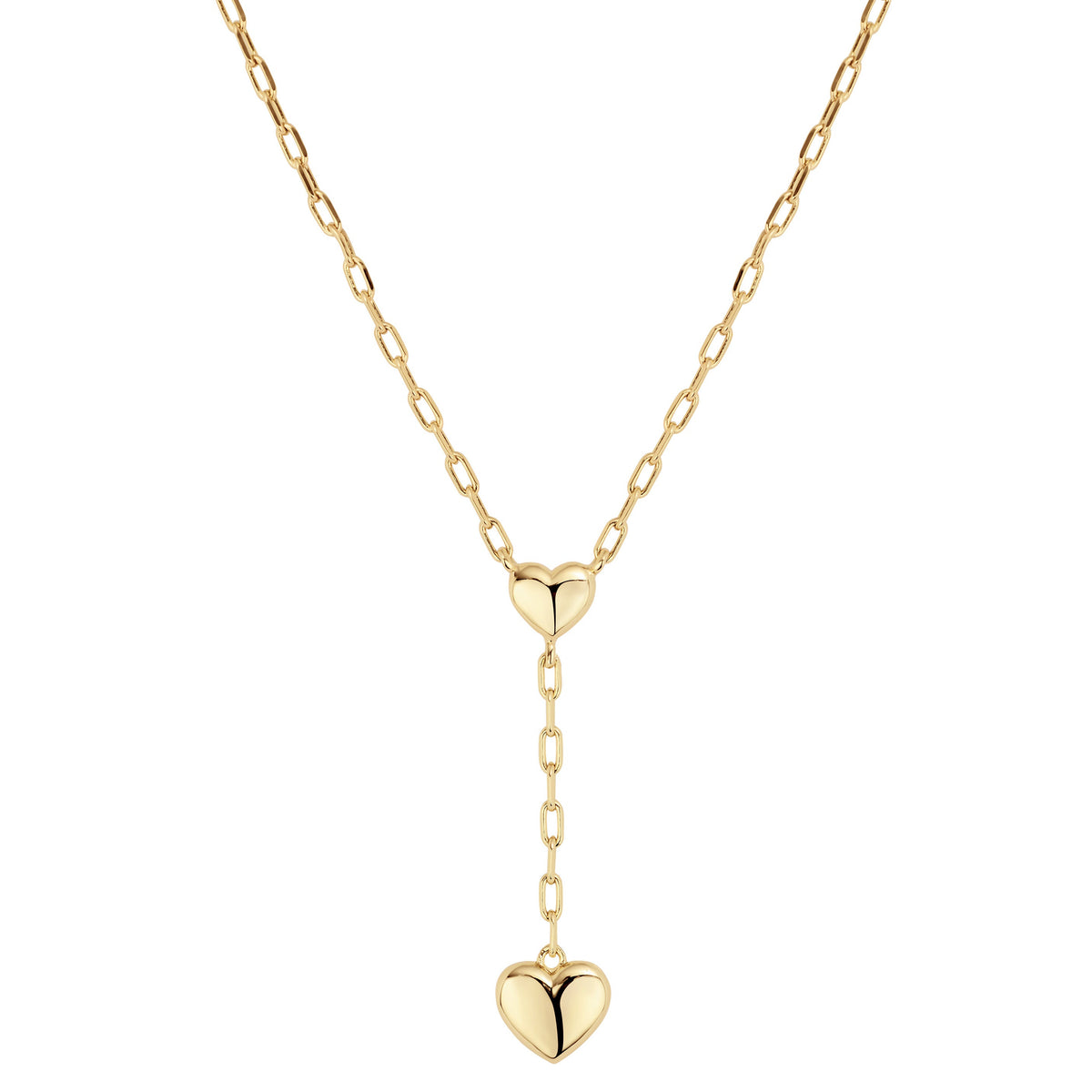 The Double Muse Heart Y Necklace
