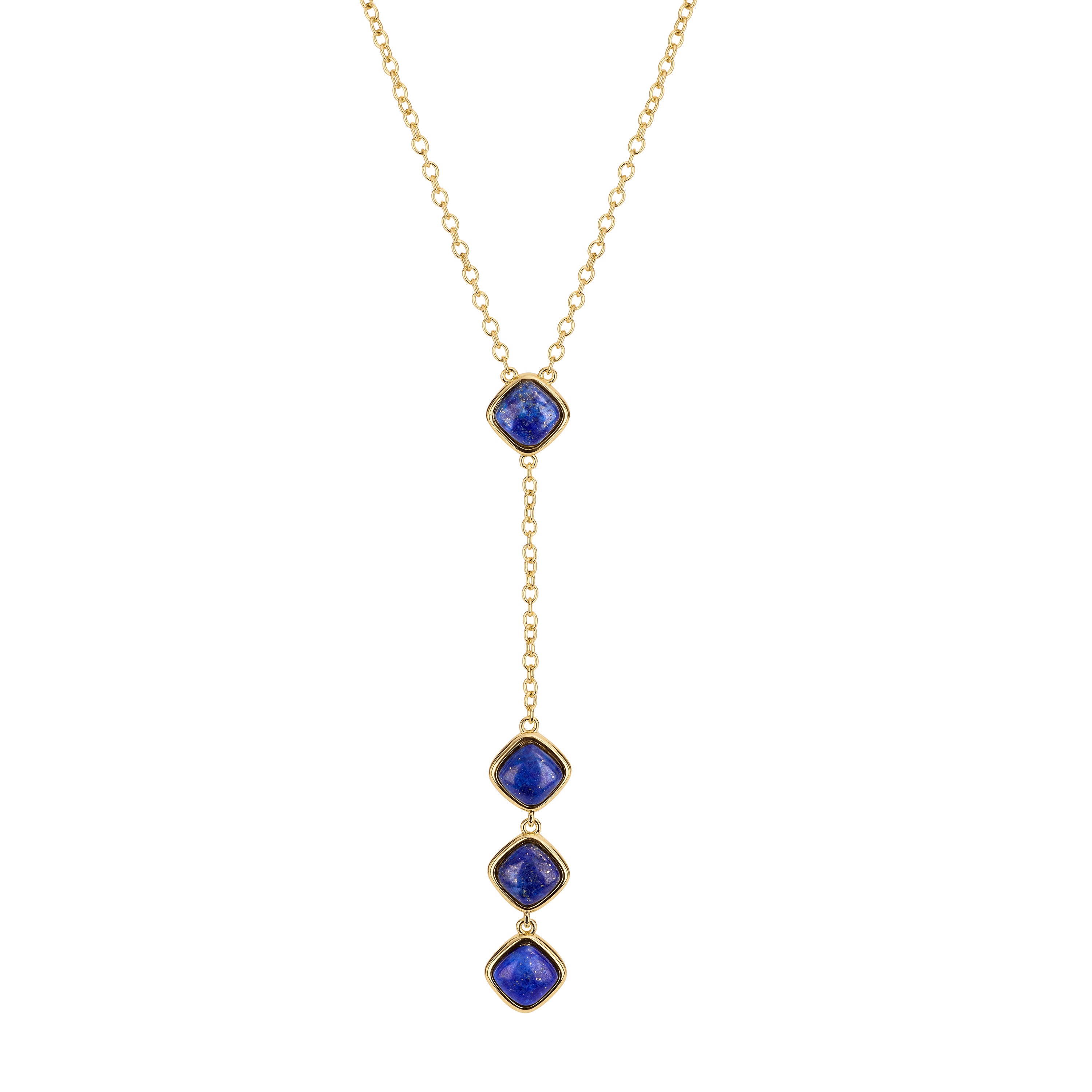 Cala Drop Lapis Lariat Necklace