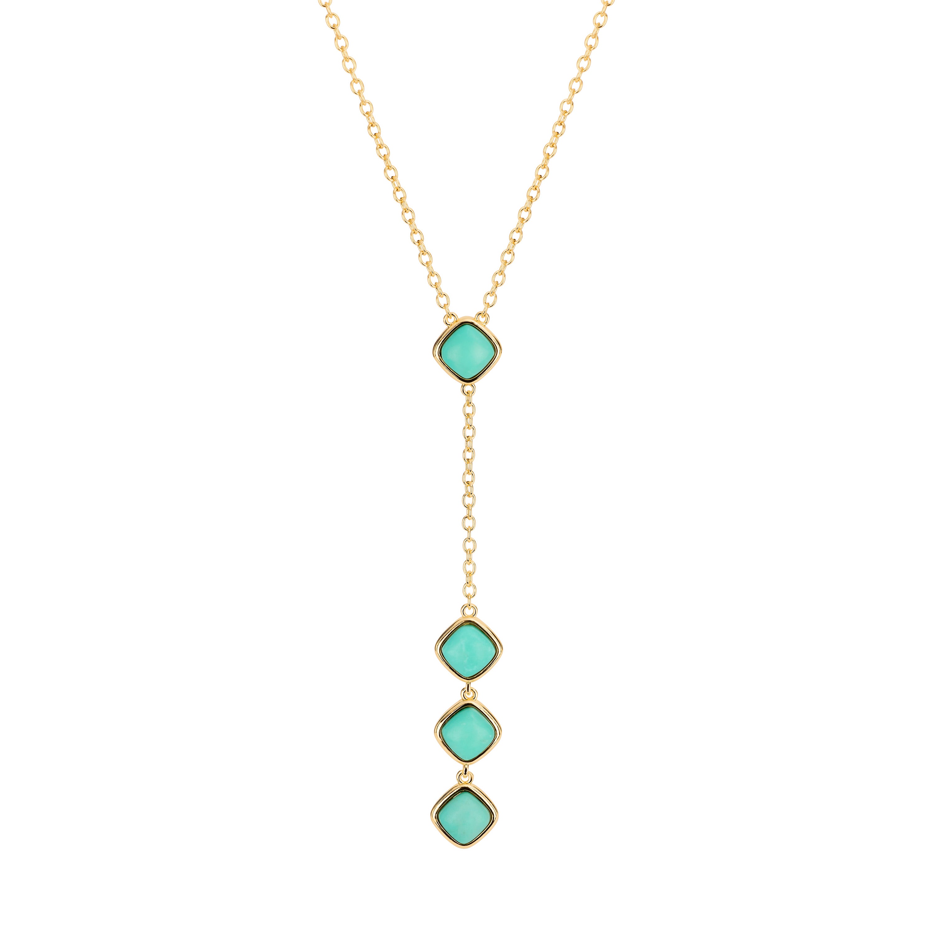 Cala Drop Turquoise Lariat Necklace