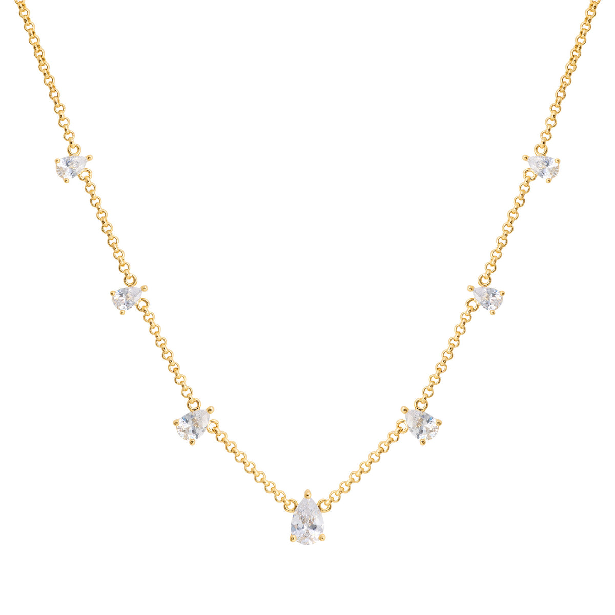 Pear Cascade Necklace