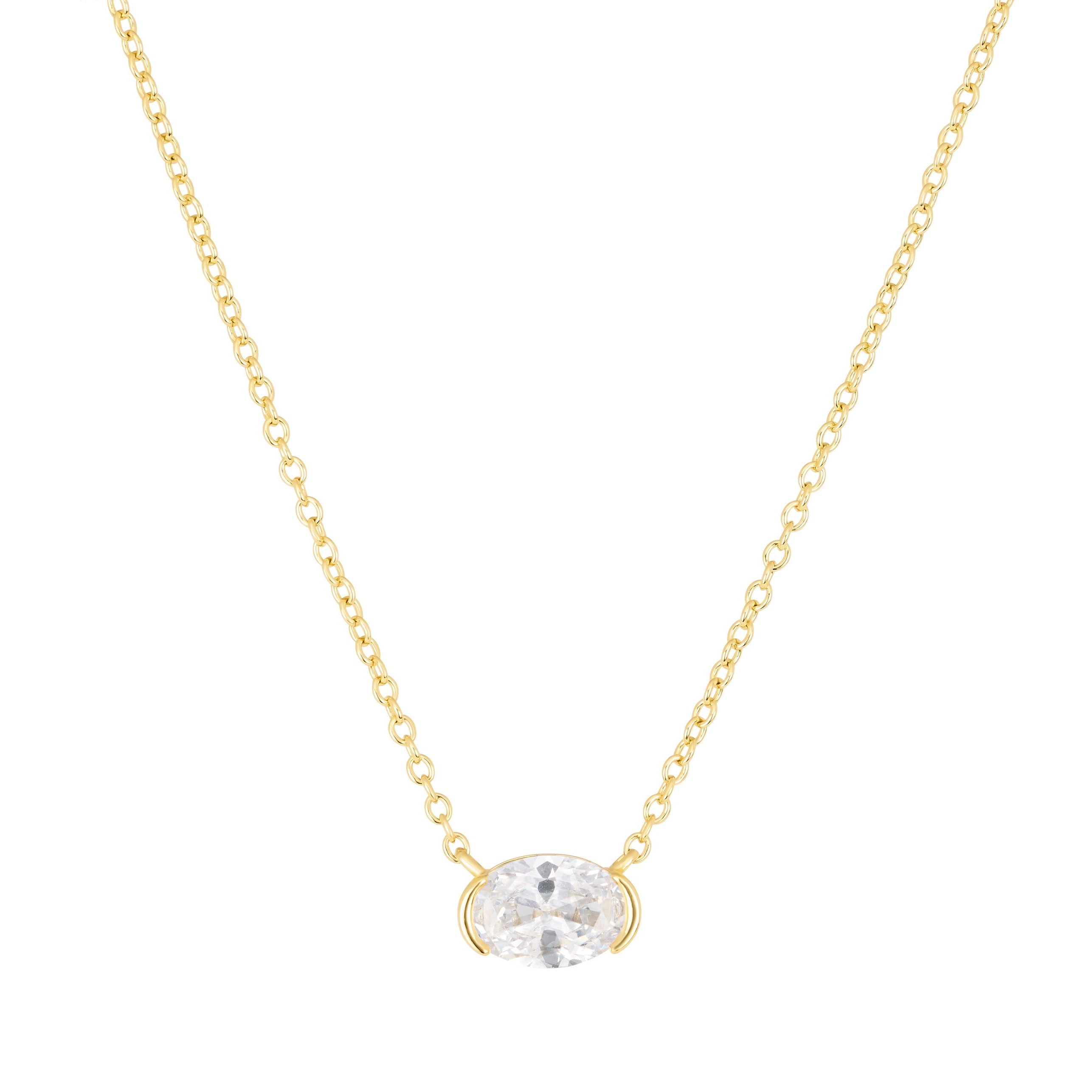 Elara Oval Pendant Necklace