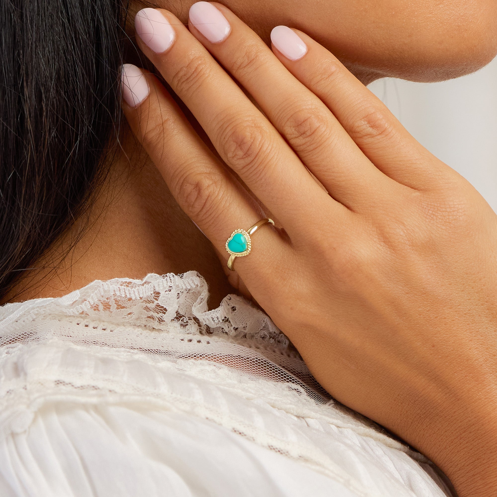 Turquoise Tide Heart Ring