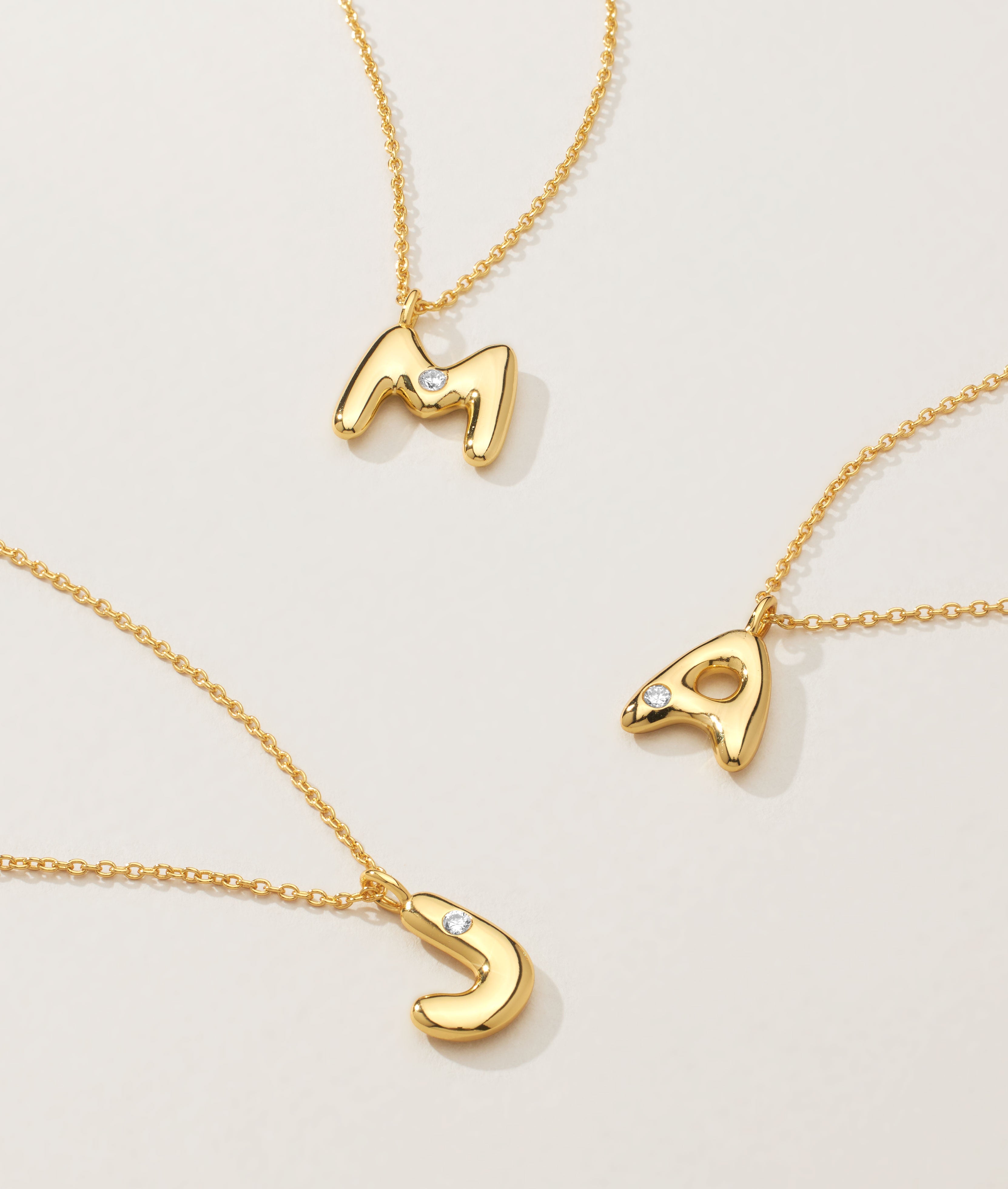 Bubble Initial Necklace