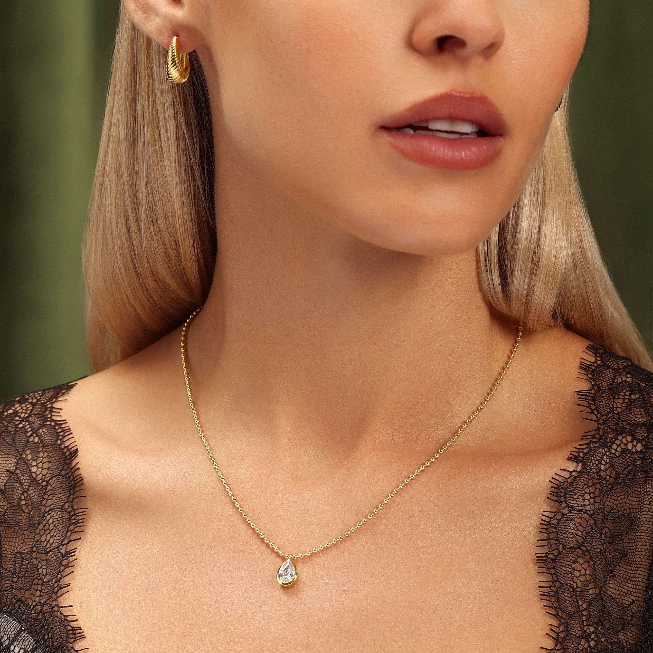 The Celeste Teardrop Pendant Necklace