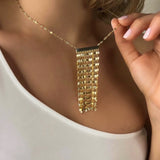 Mirror Link Bar Necklace