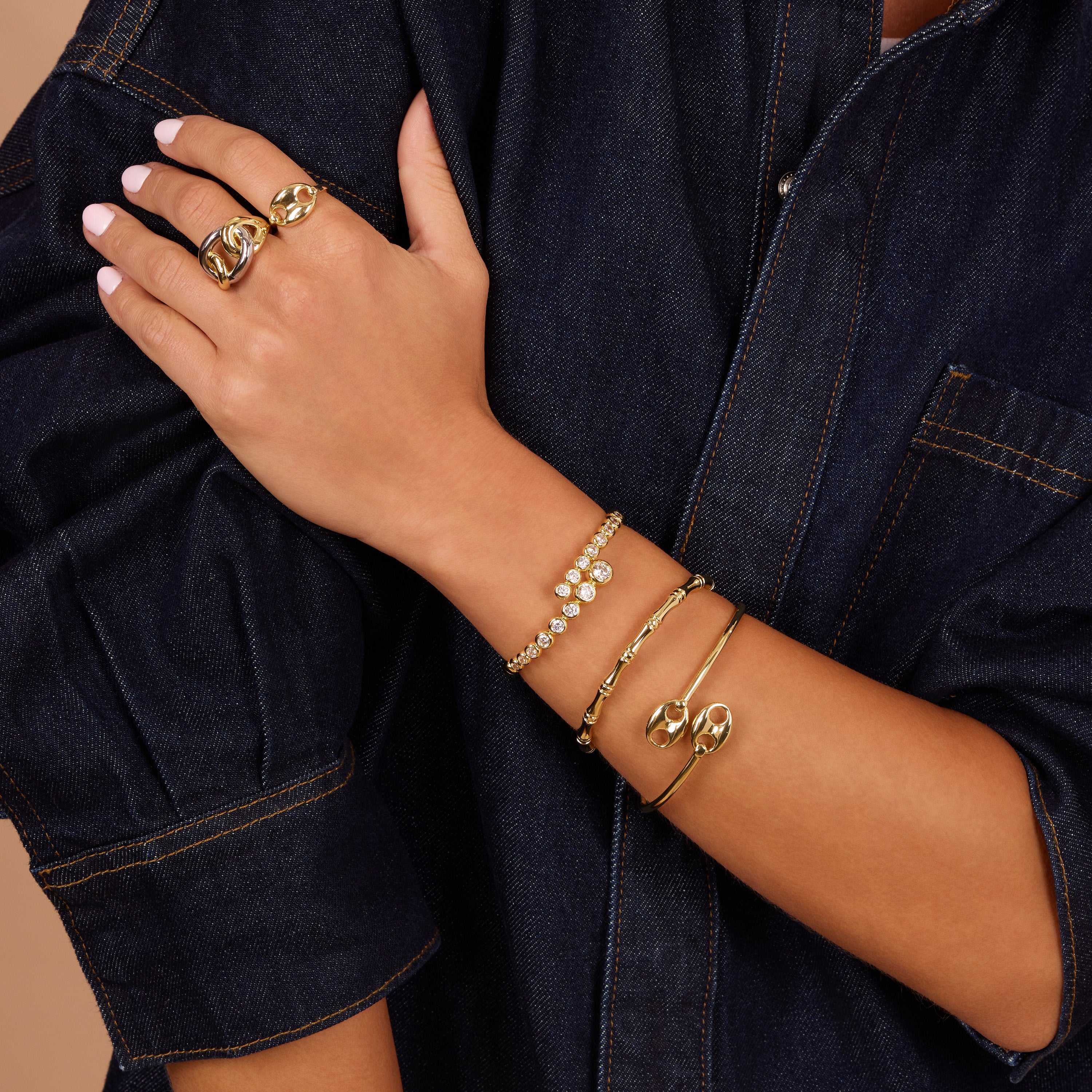 Golden Stirrup Ring