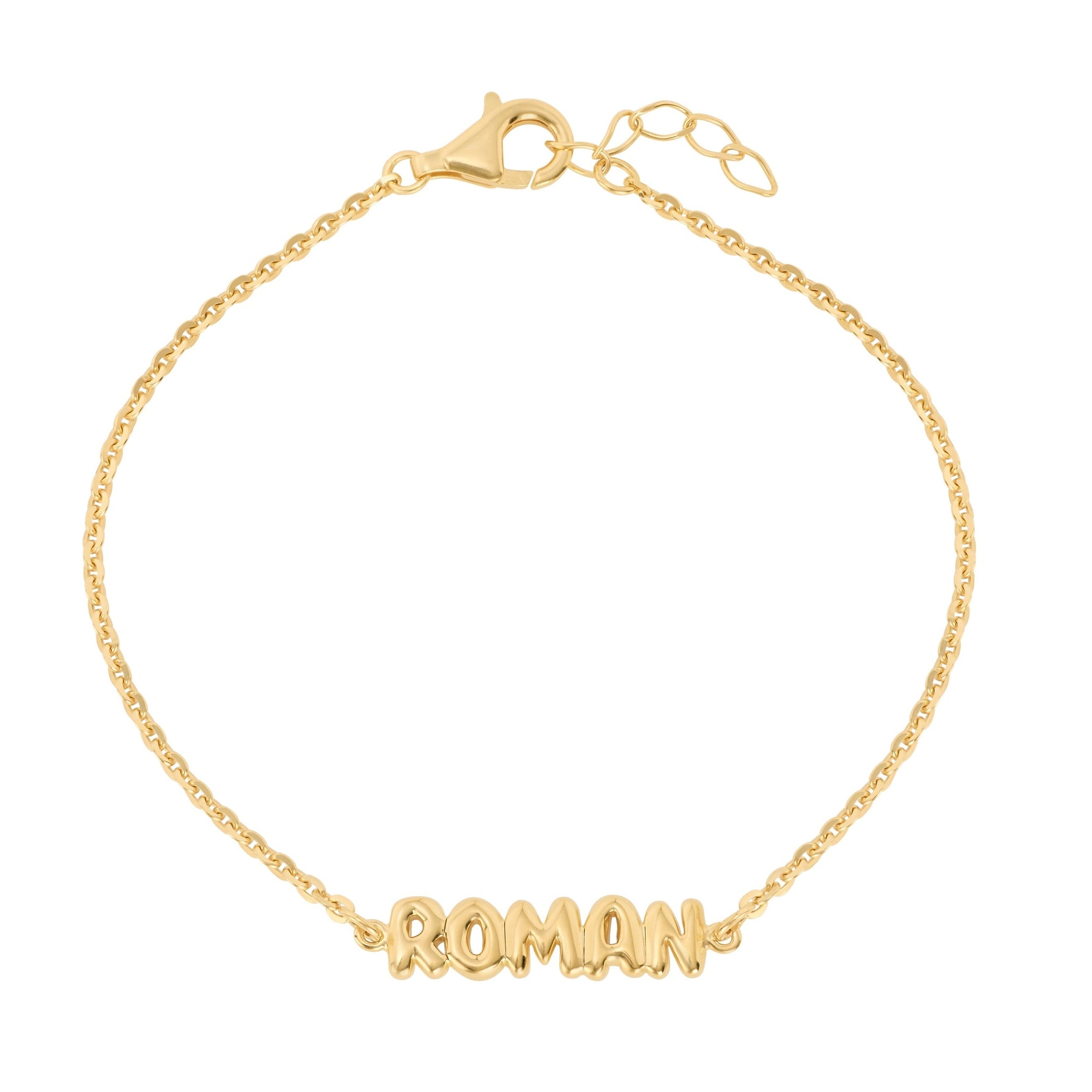 Bubble Letter Name Bracelet