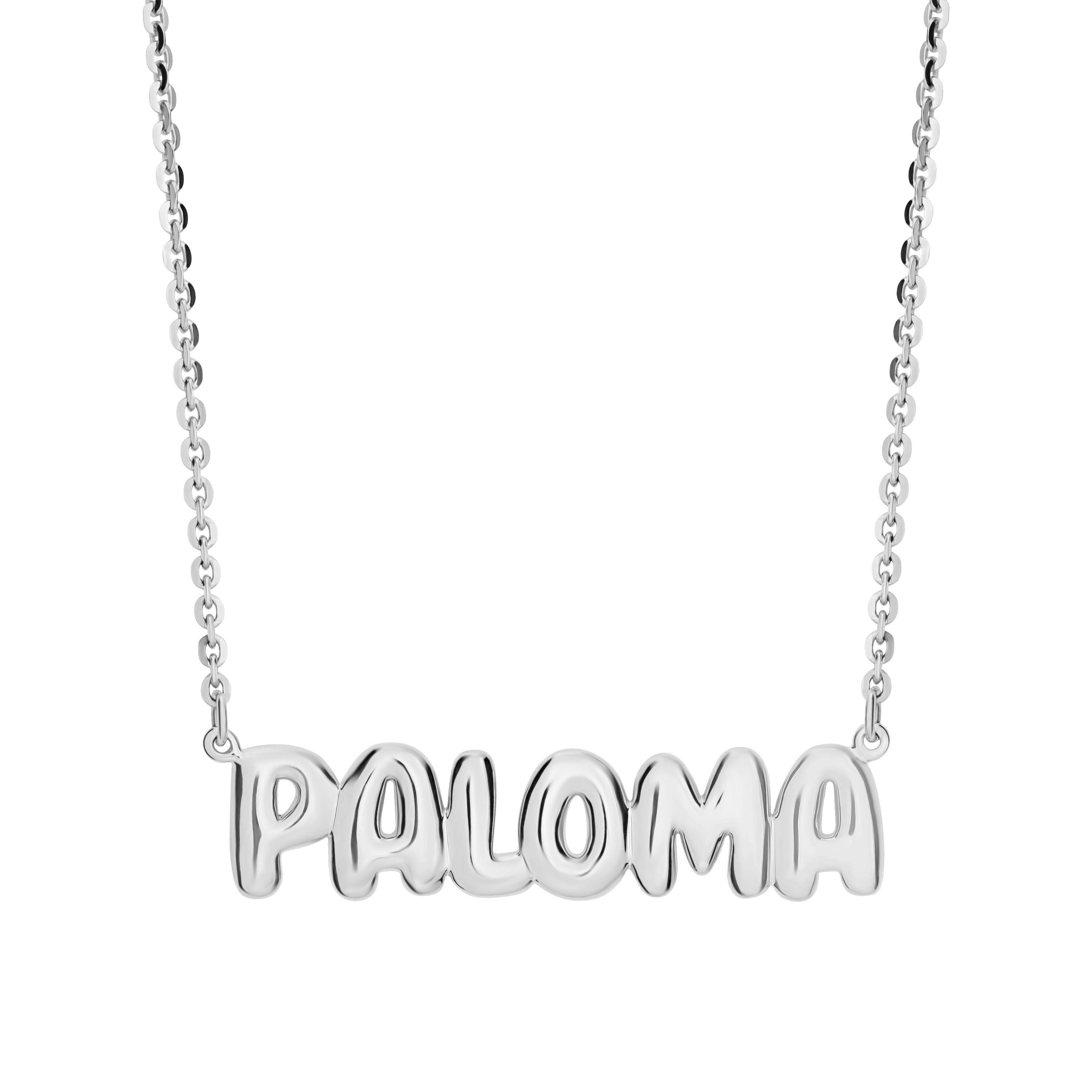 Bubble Letter Name Necklace