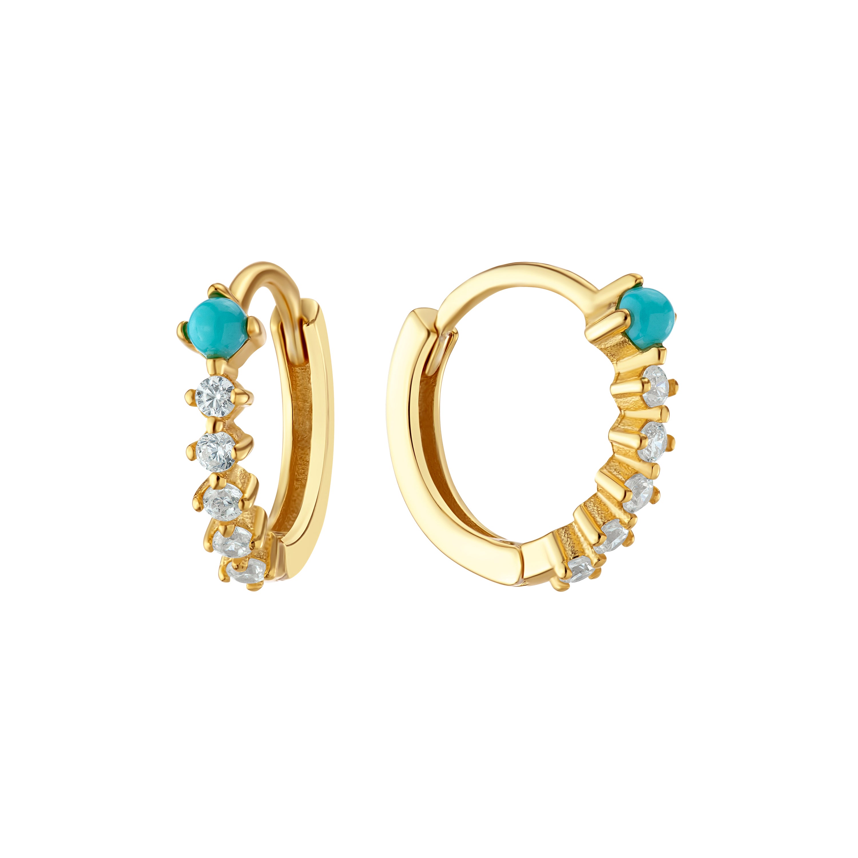 Azure Coast Huggie Hoops