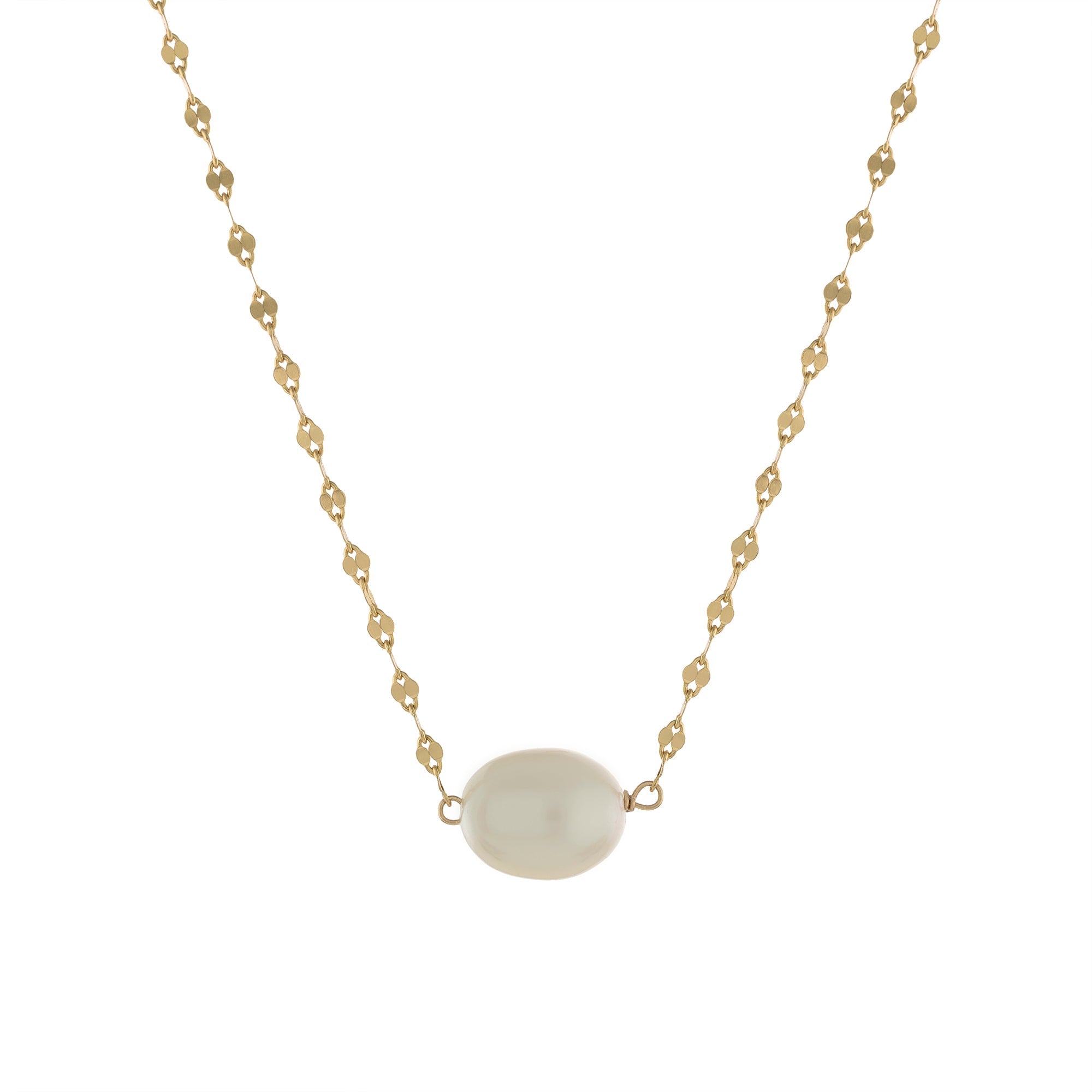 Nova Mirror Link Pearl Necklace