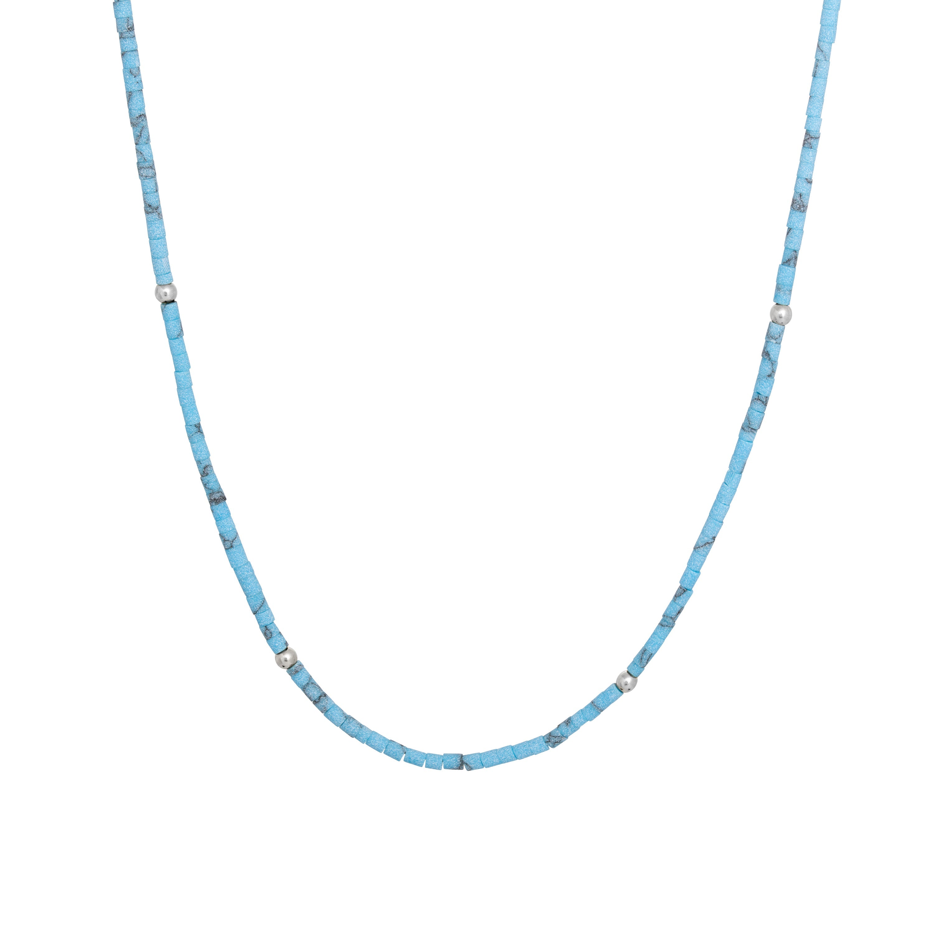 Tidal Blue Beaded Necklace