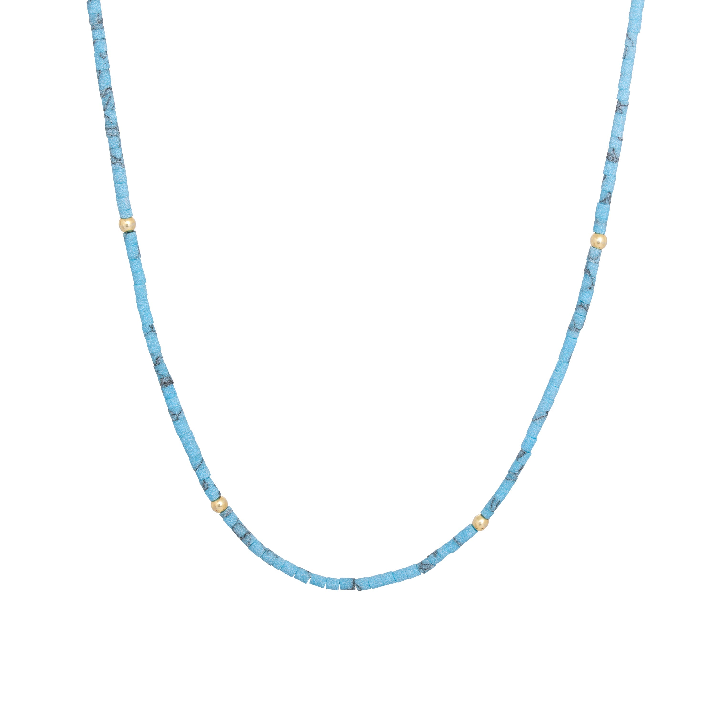 Azure Blue Beaded Necklace