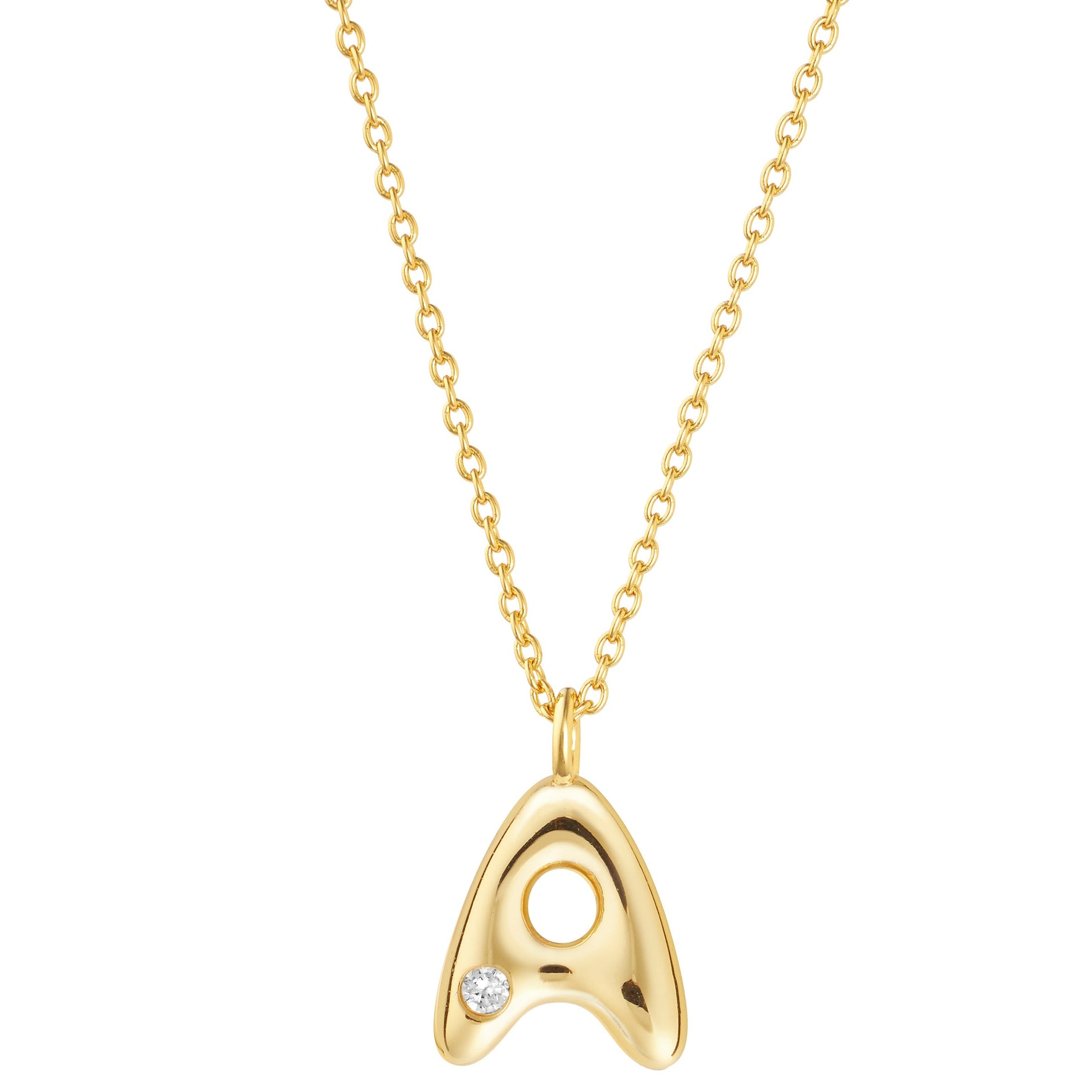 Bubble Initial Necklace