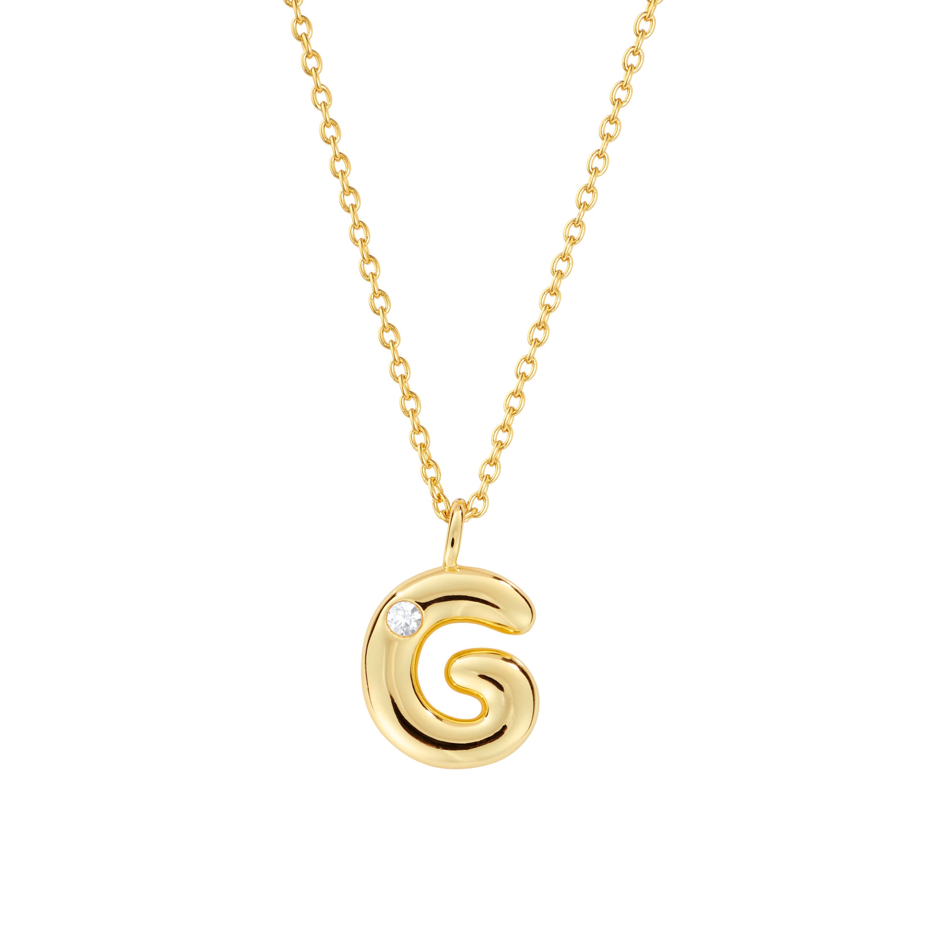 Bubble Initial Necklace