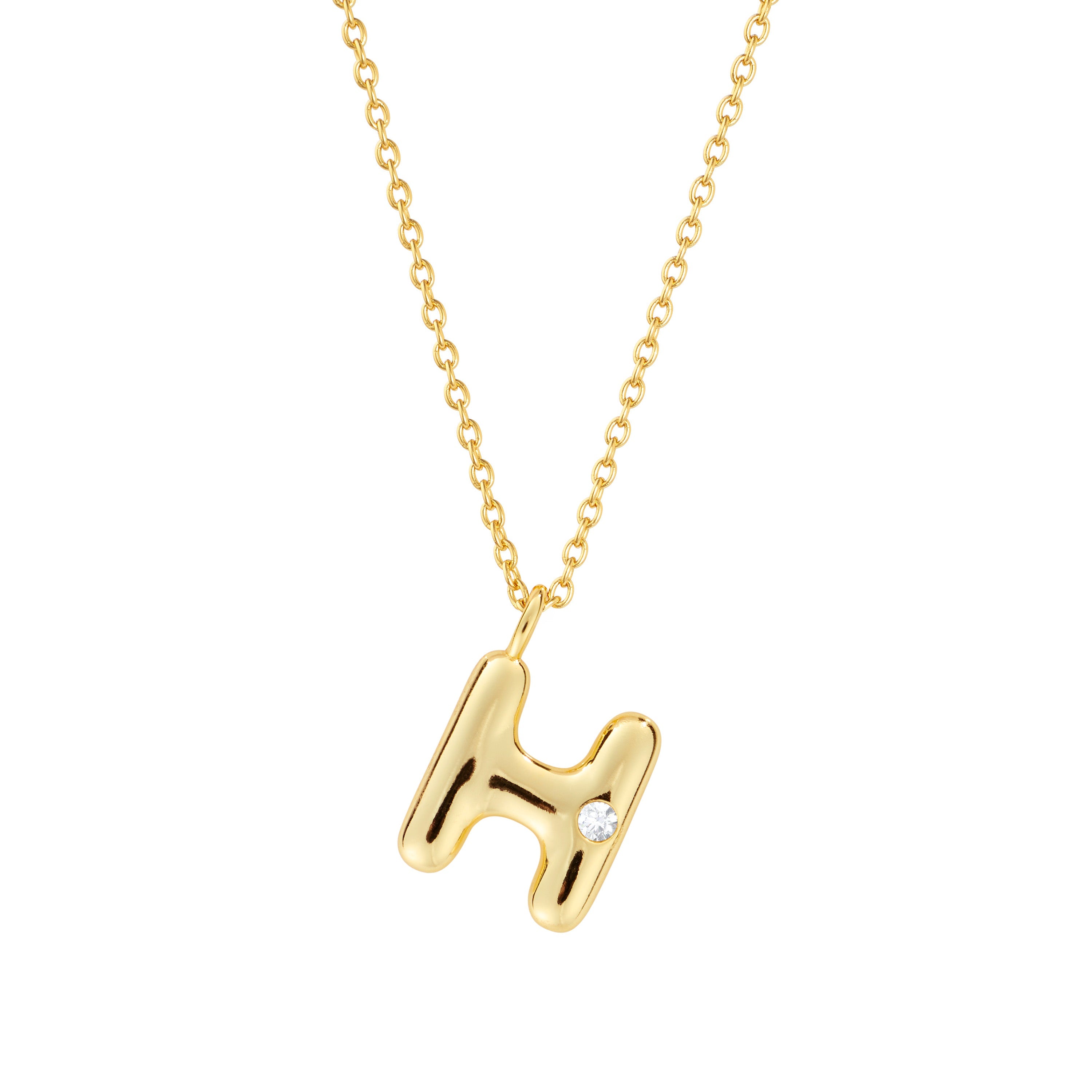 Bubble Initial Necklace