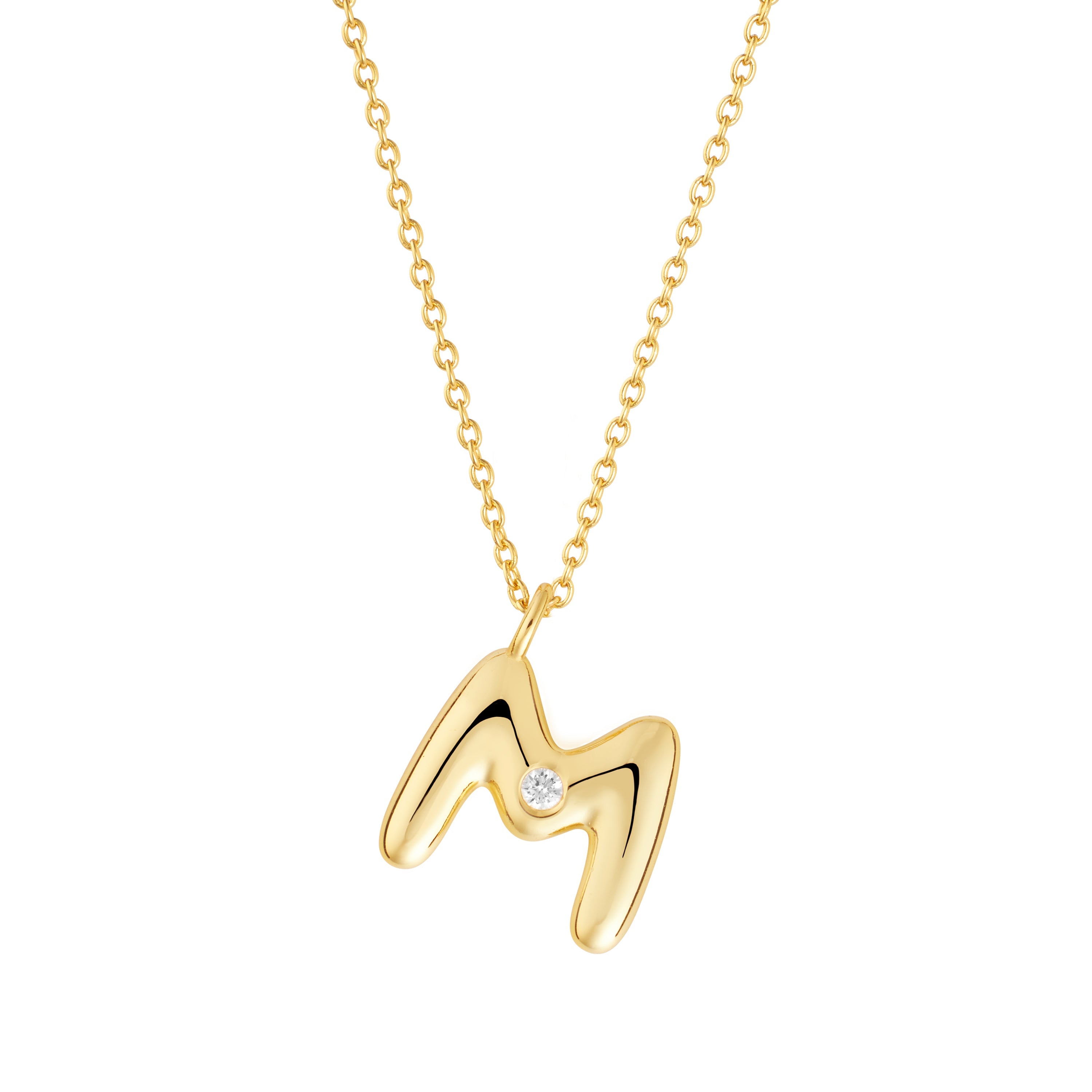 Bubble Initial Necklace