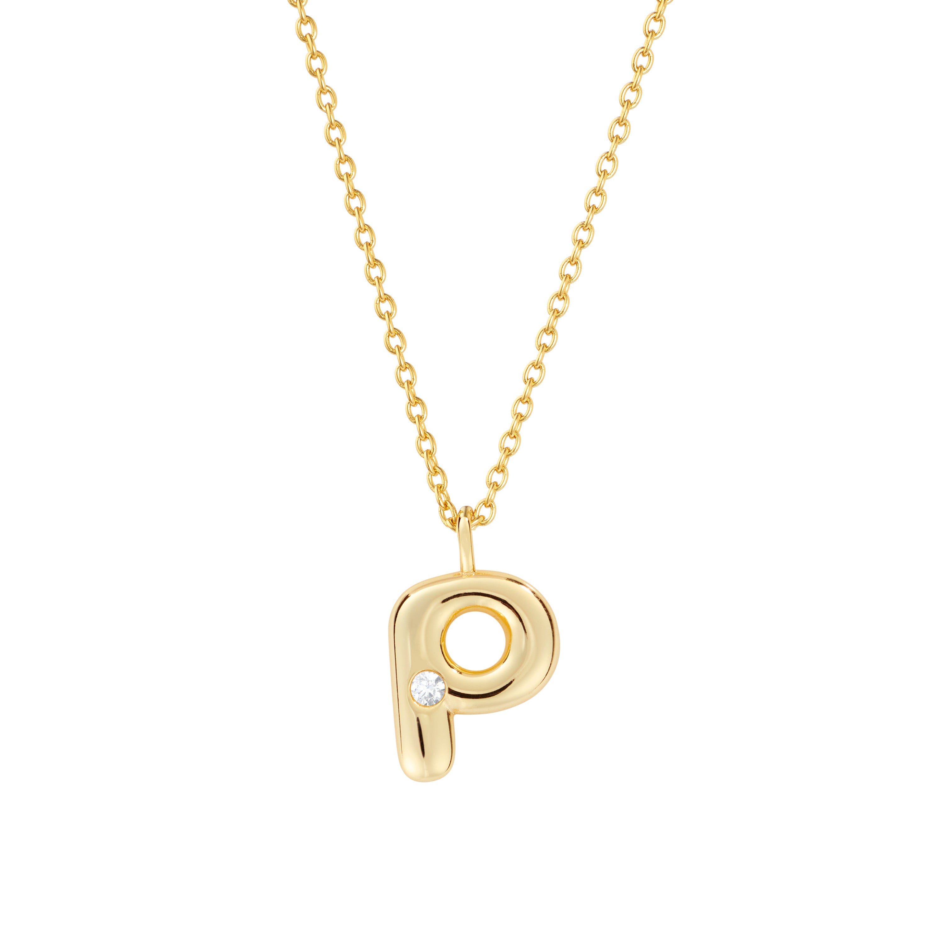 Bubble Initial Necklace