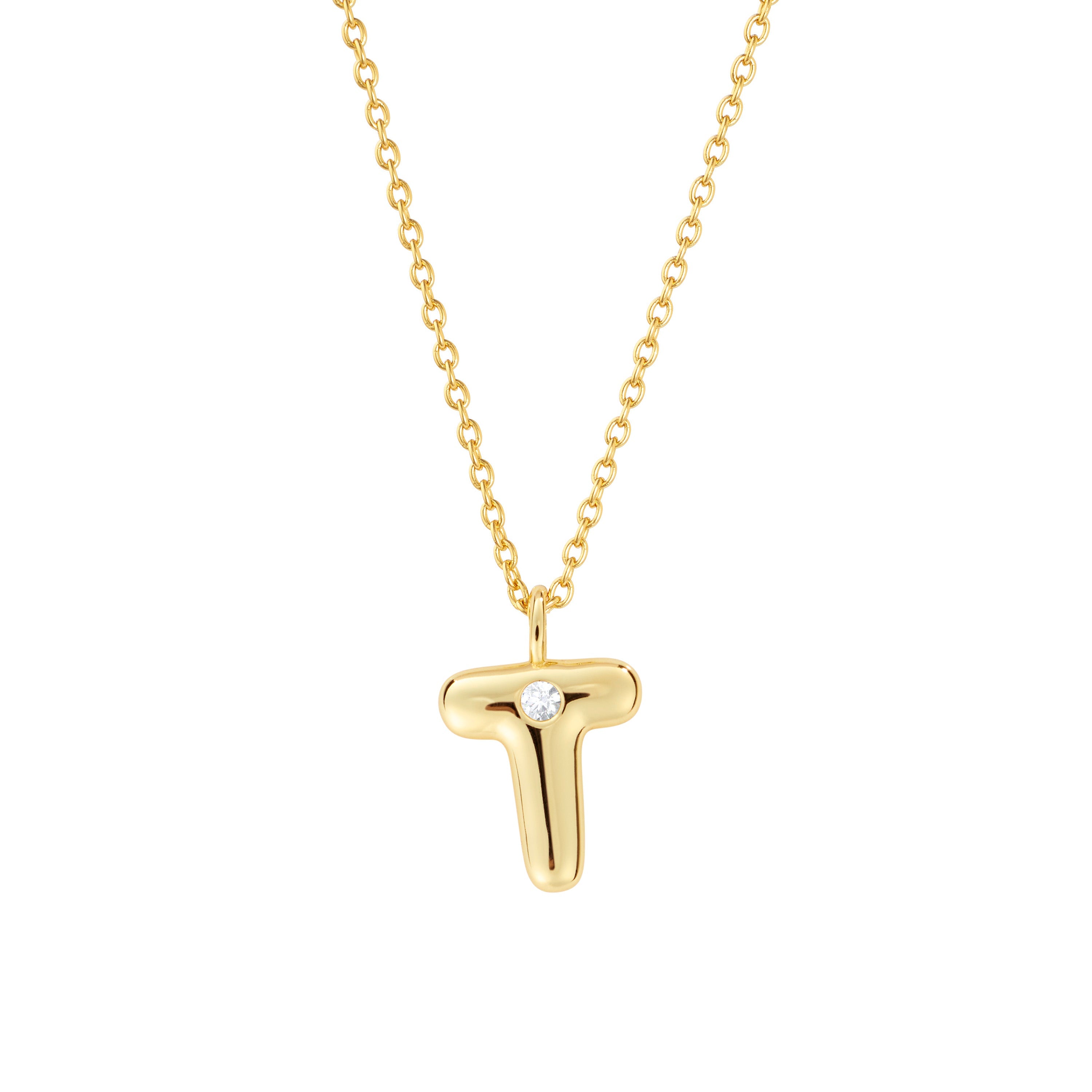 Bubble Initial Necklace