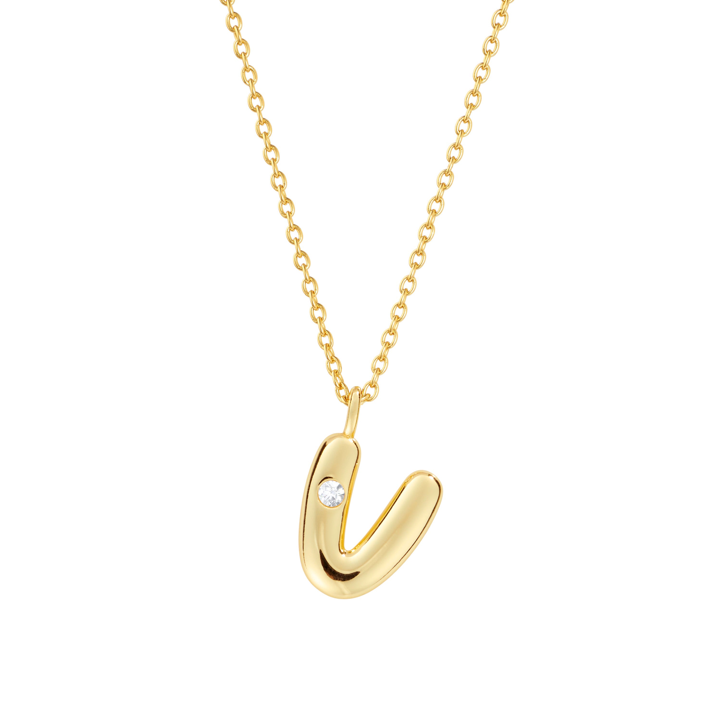 Bubble Initial Necklace