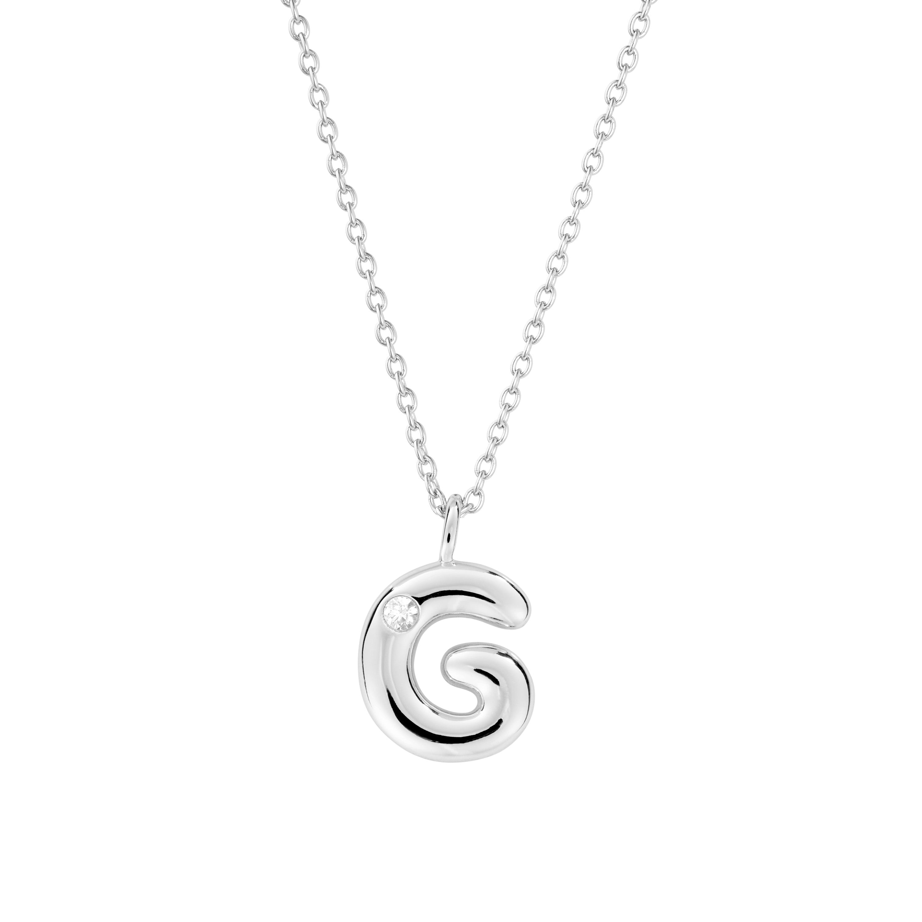 Bubble Initial Necklace