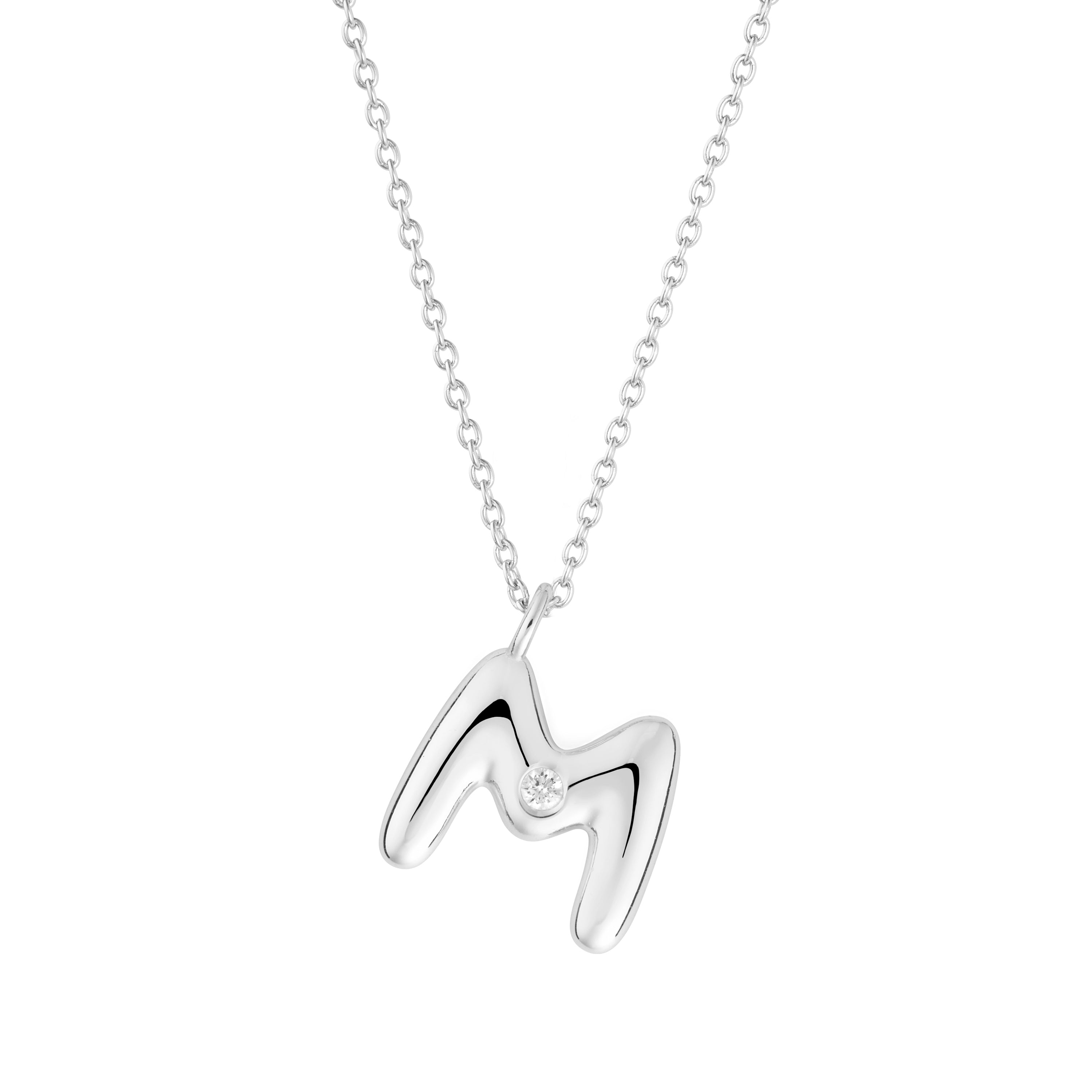 Bubble Initial Necklace
