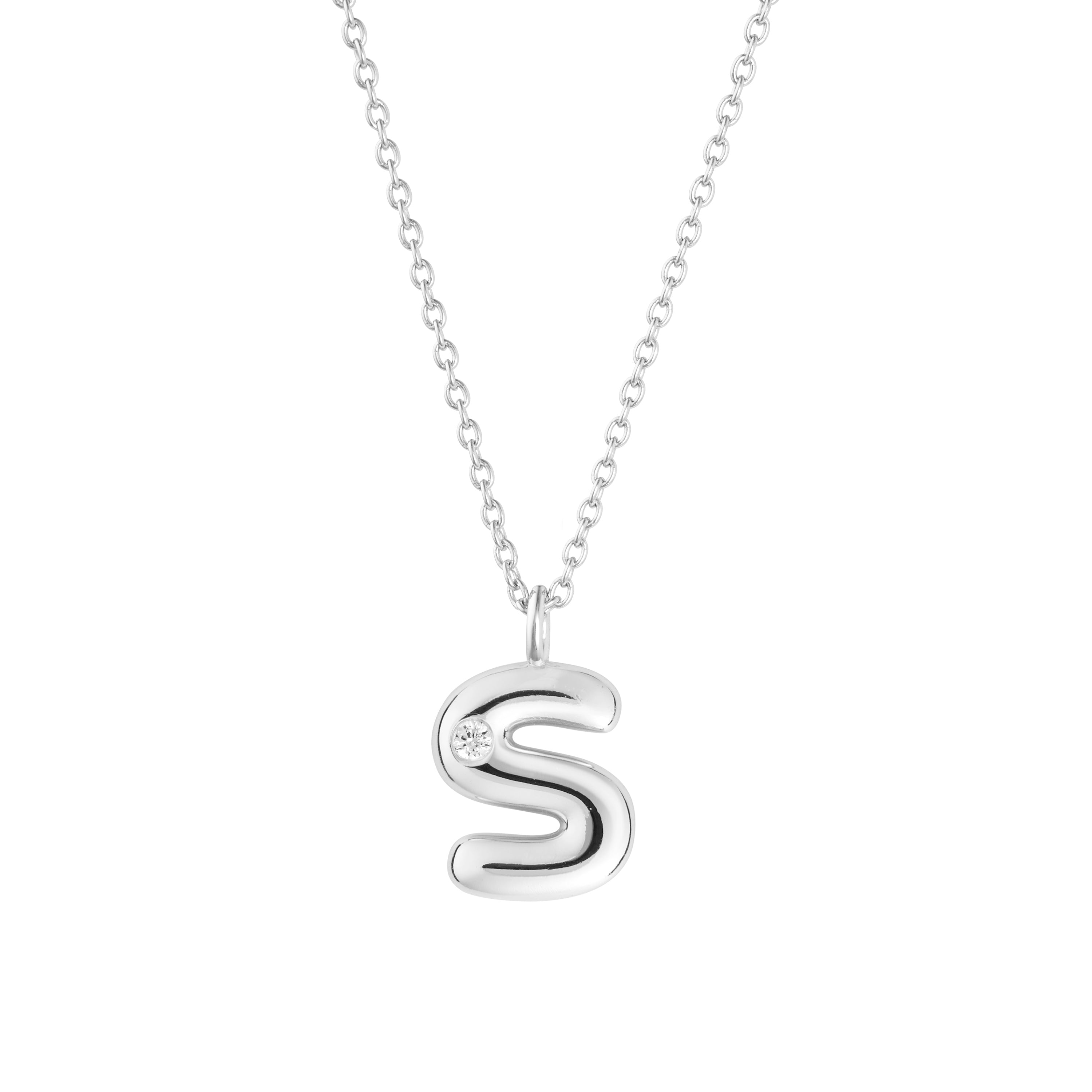 Bubble Initial Necklace