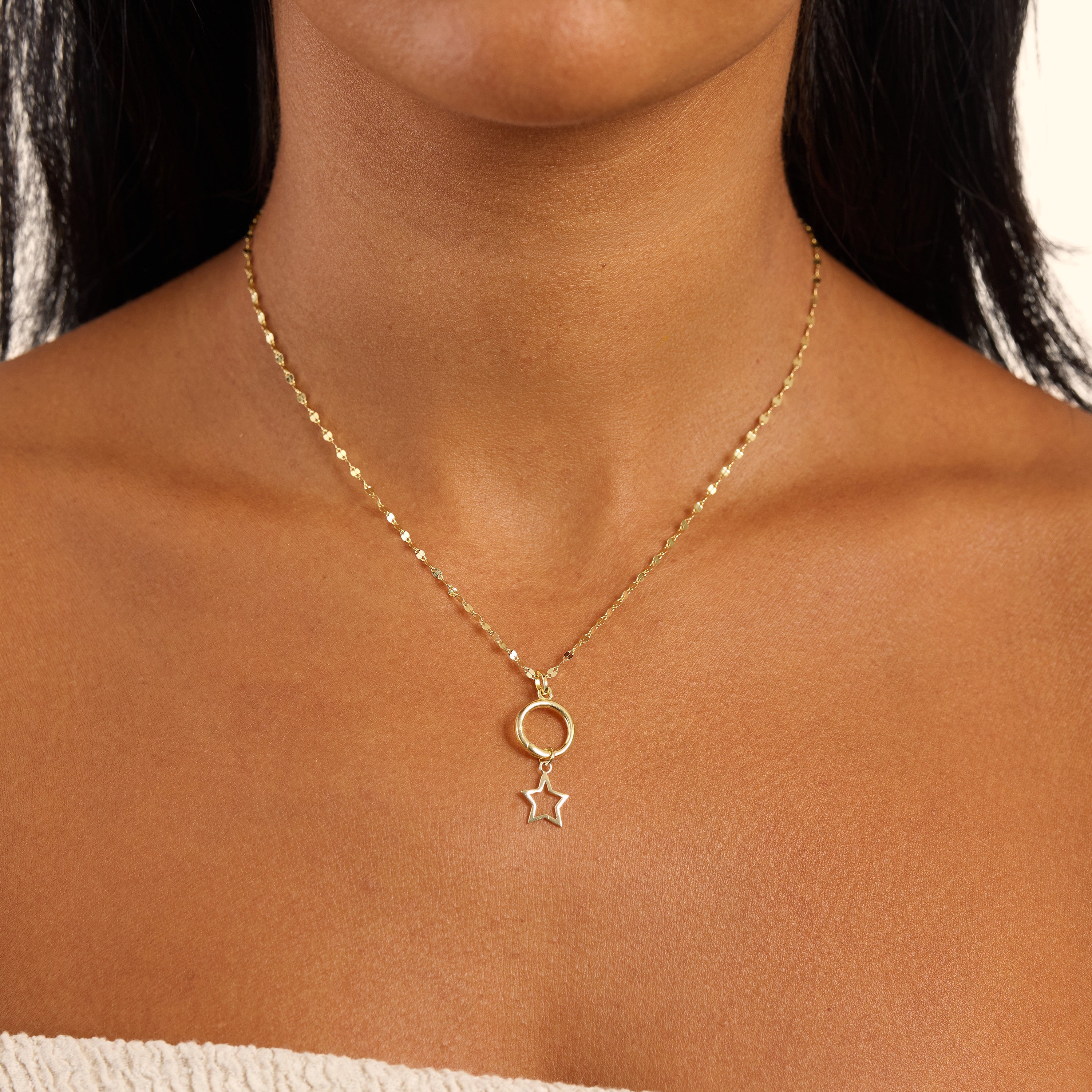 Celestial Open Star Charm