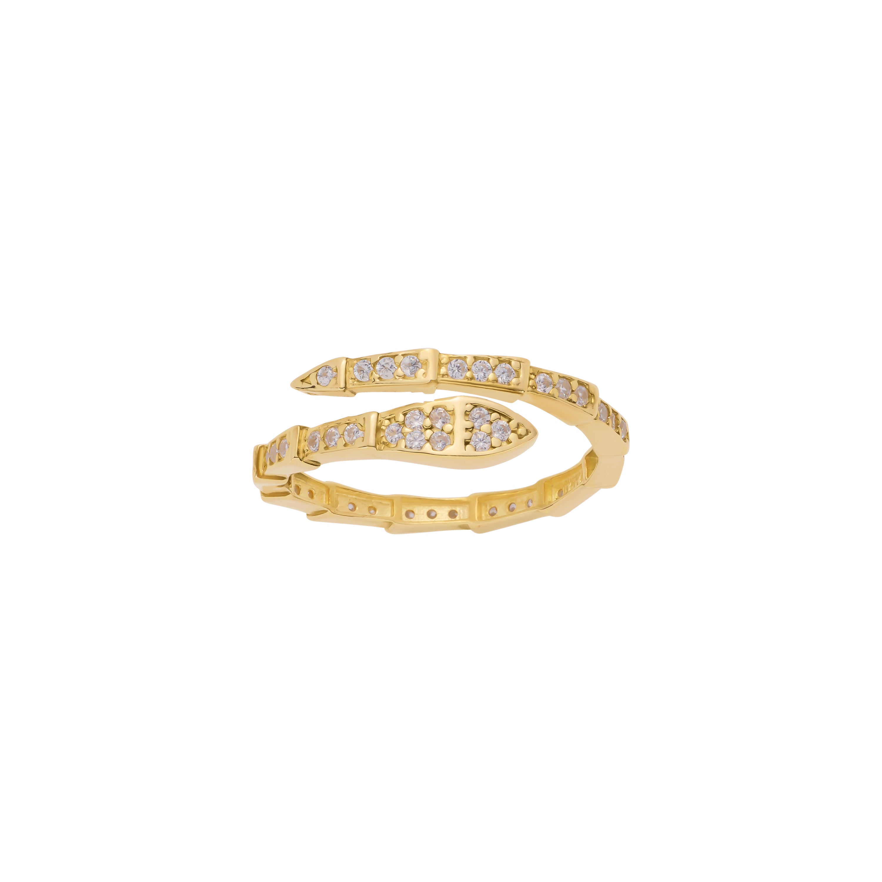 The Coiled Pavé Bypass Ring