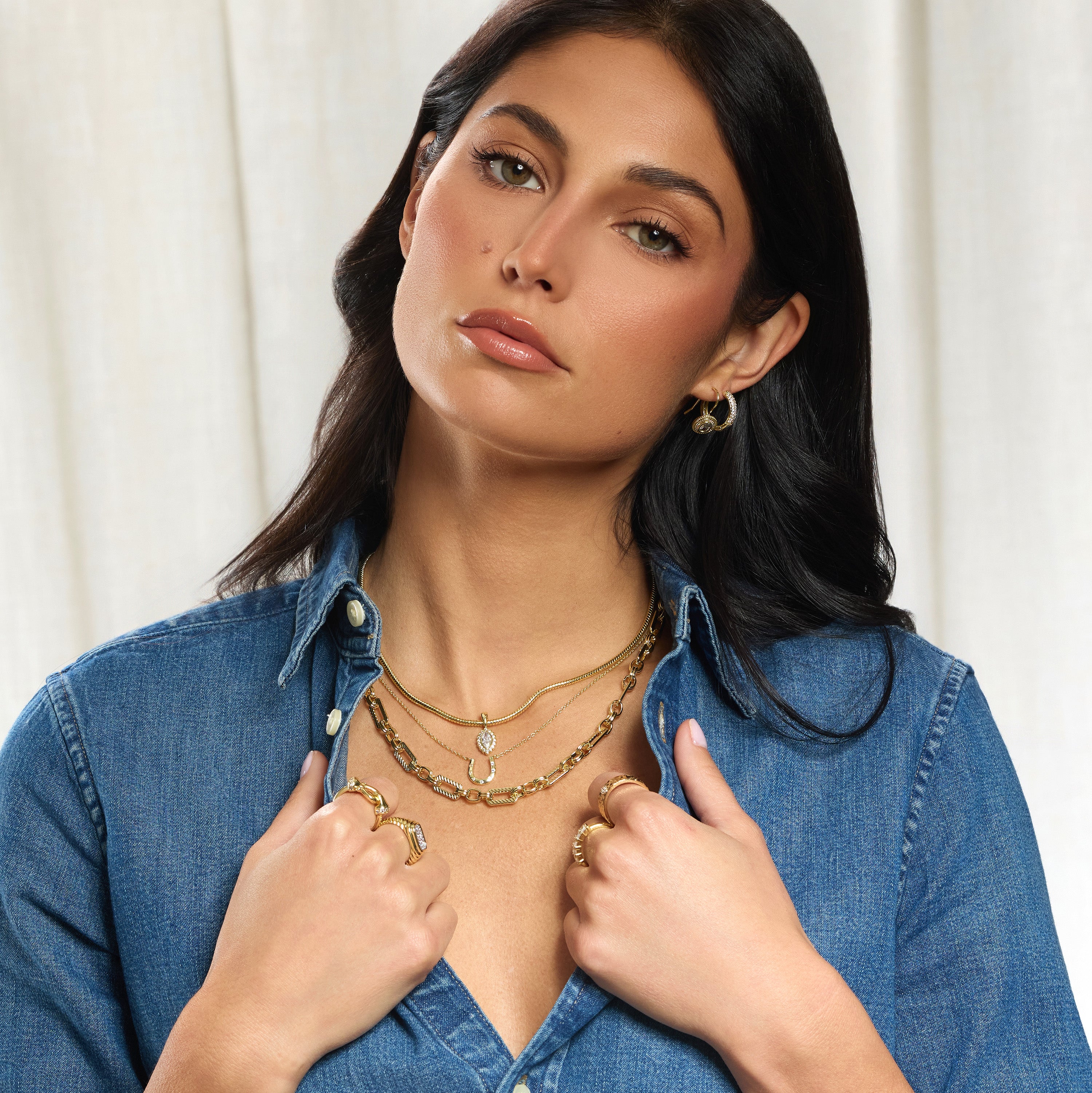 Soleil Pavé Hoops Earrings