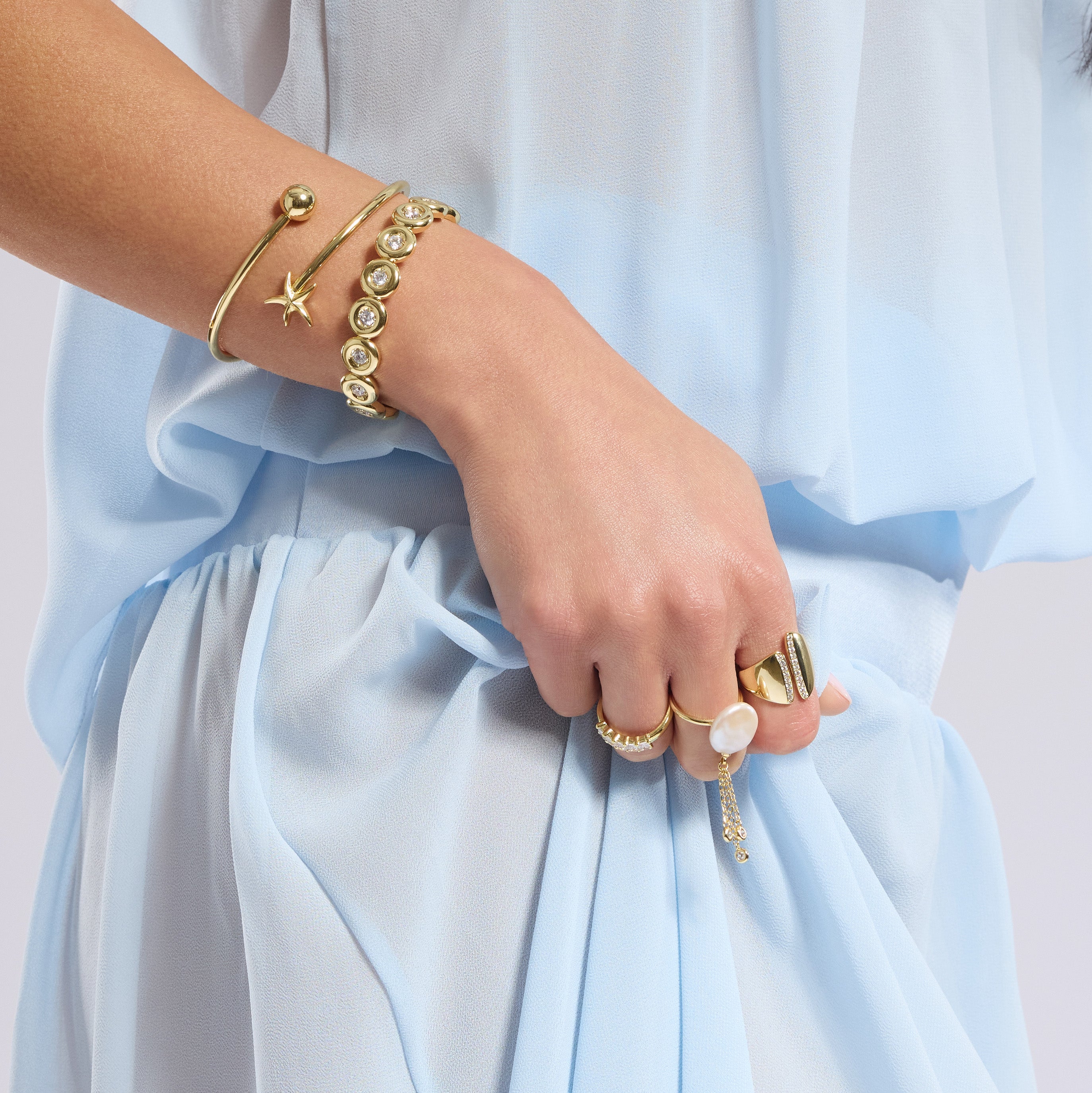 Oceane Bypass Bangle Bracelet