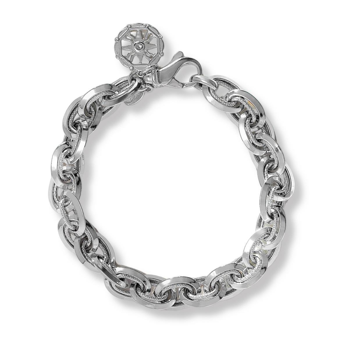 Textured Chain Link Bracelet