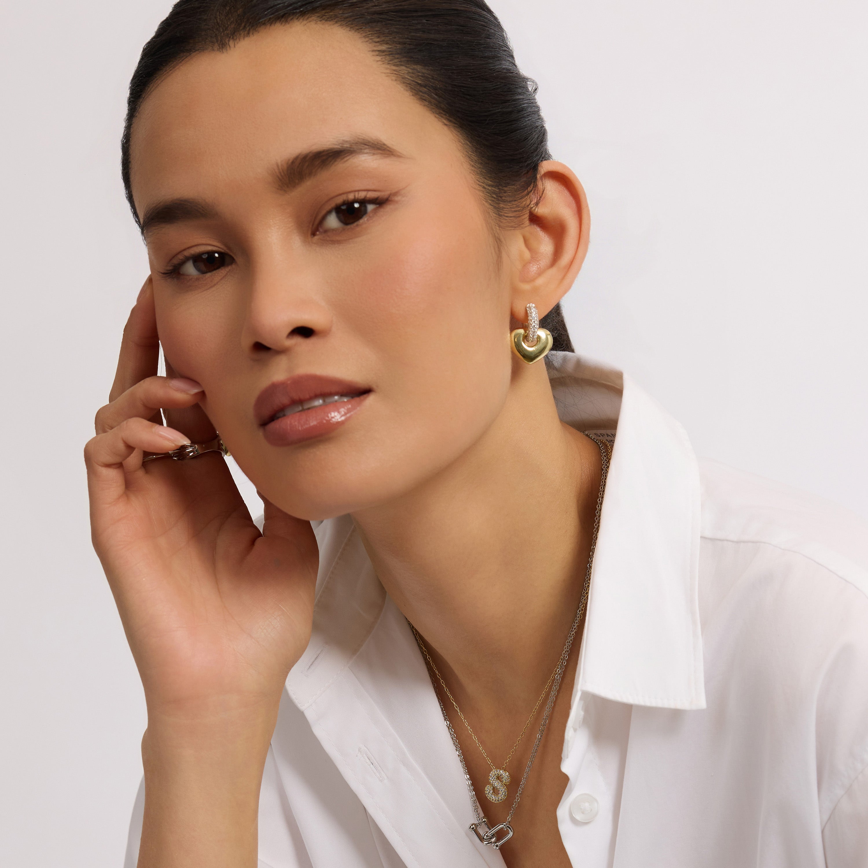 Portofino Heart Huggie Earrings