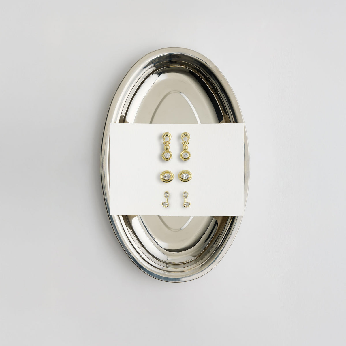 Gilded Halo Bezel Stud Earrings