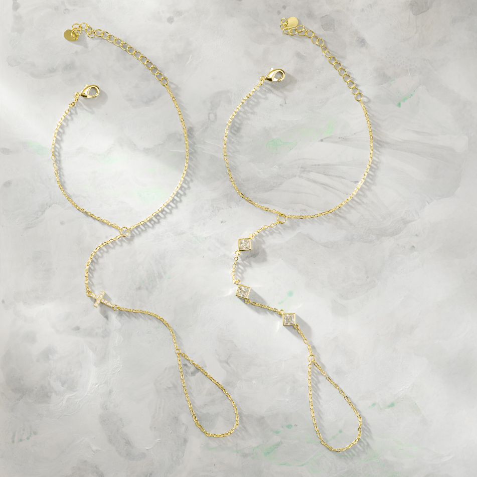 The Pavé Cross Hand Chain