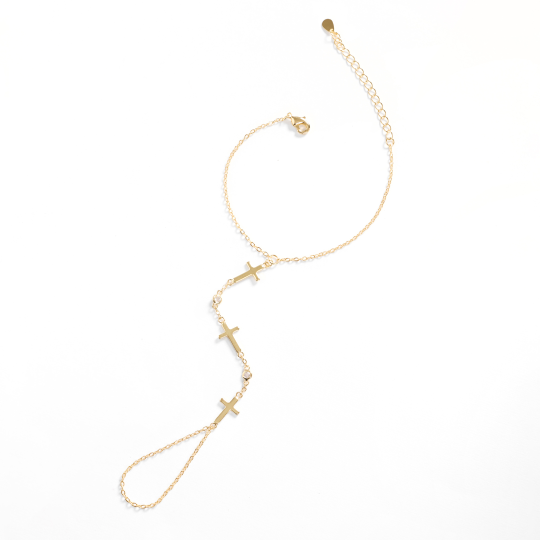 The Trinity Cross Hand Chain